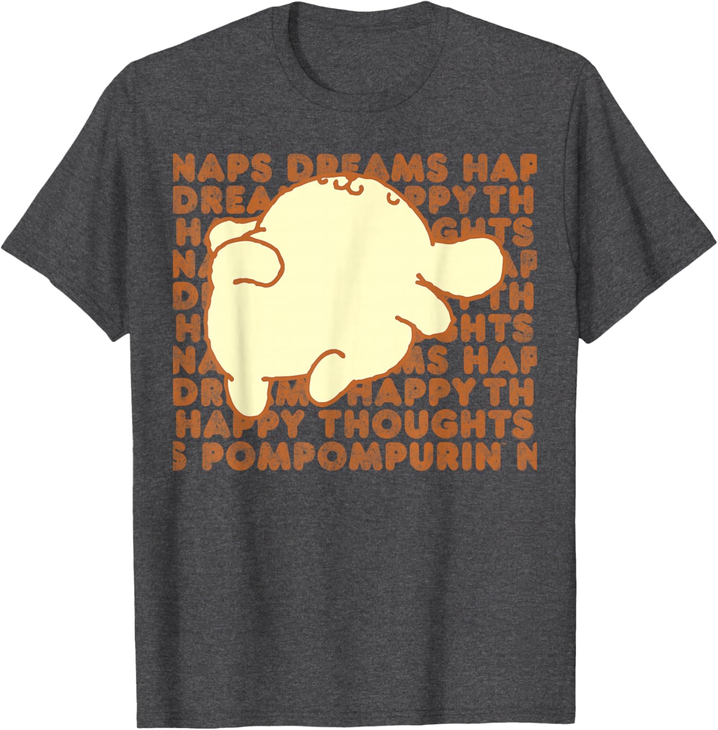 Pompompurin Happy Thoughts Nap Time T-Shirt for Cozy Relaxation - 10
