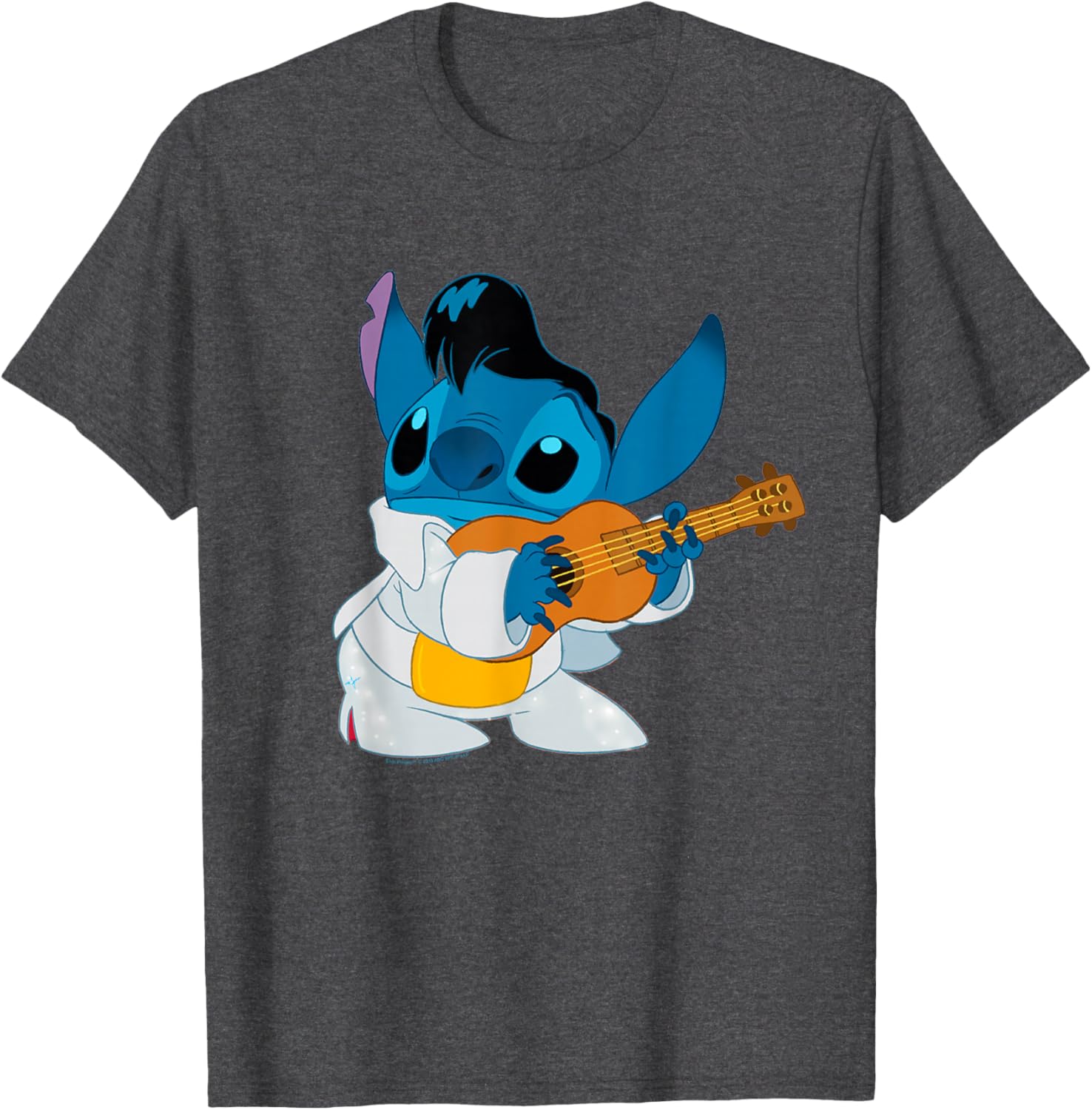 Lilo & Stitch Elvis Stitch Ready to Play Logo T-Shirt for Fans - 9