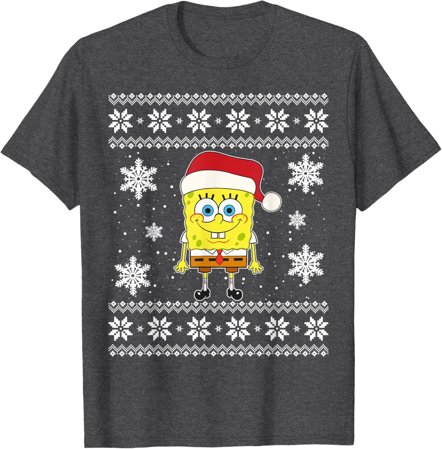 Mademark SpongeBob SquarePants Holiday Christmas Graphic T-Shirt for Fun - 2