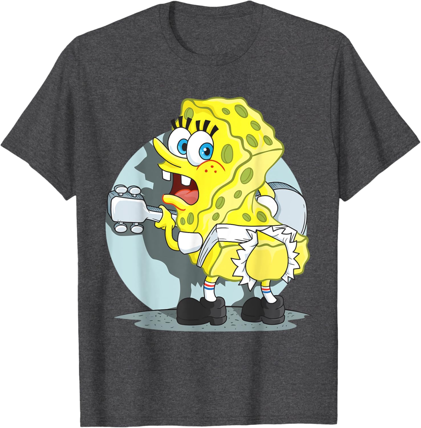 Mademark SpongeBob Ripped Pants T-Shirt Fun Clothing for Fans - 3