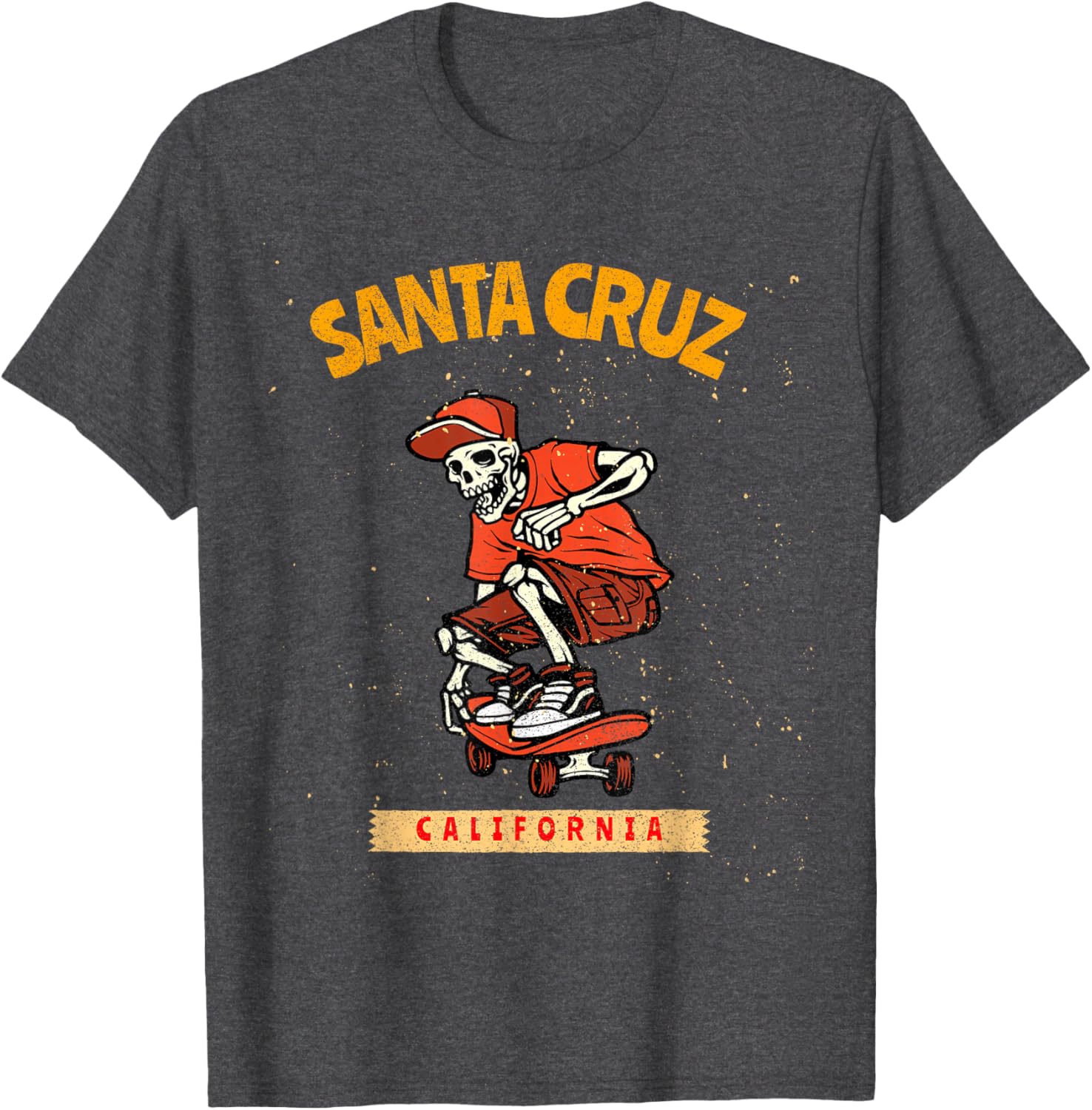 Vintage Santa Cruz Skeleton Skateboarder T-Shirt for Skateboarding Fans - 1