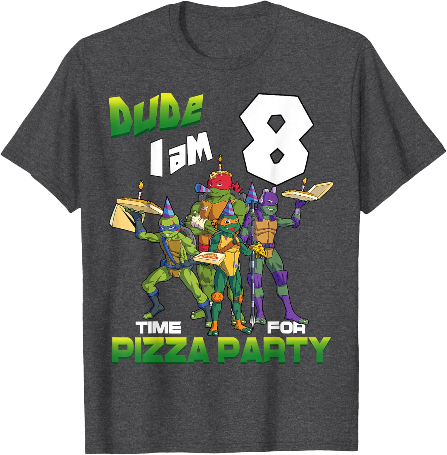 Mademark Teenage Mutant Ninja Turtles Pizza Party T-Shirt for Kids - 9
