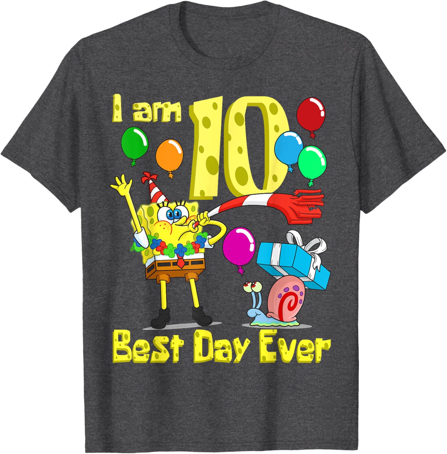SpongeBob 10th Birthday Party T-Shirt by Mademark for Fun Celebrations - 13