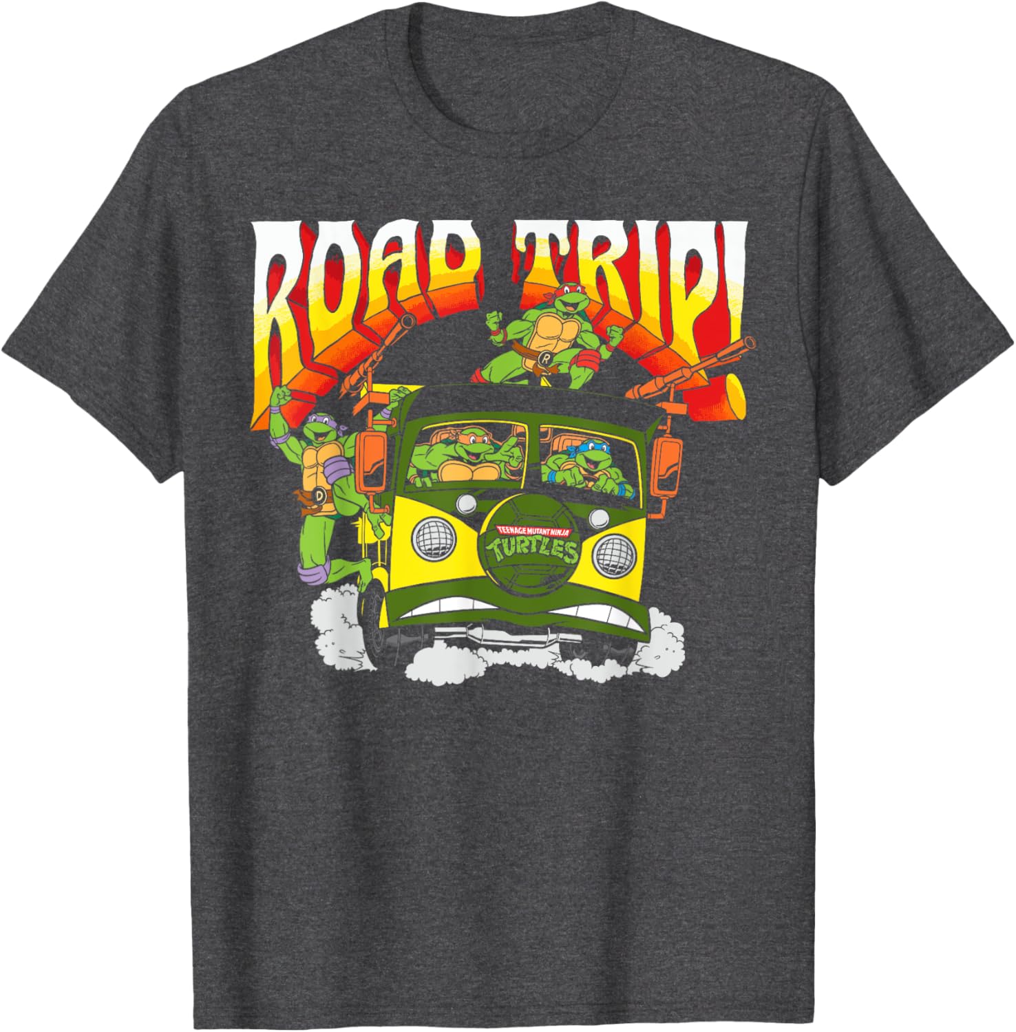 Mademark Teenage Mutant Ninja Turtles Retro Road Trip Party Wagon T-Shirt - 5