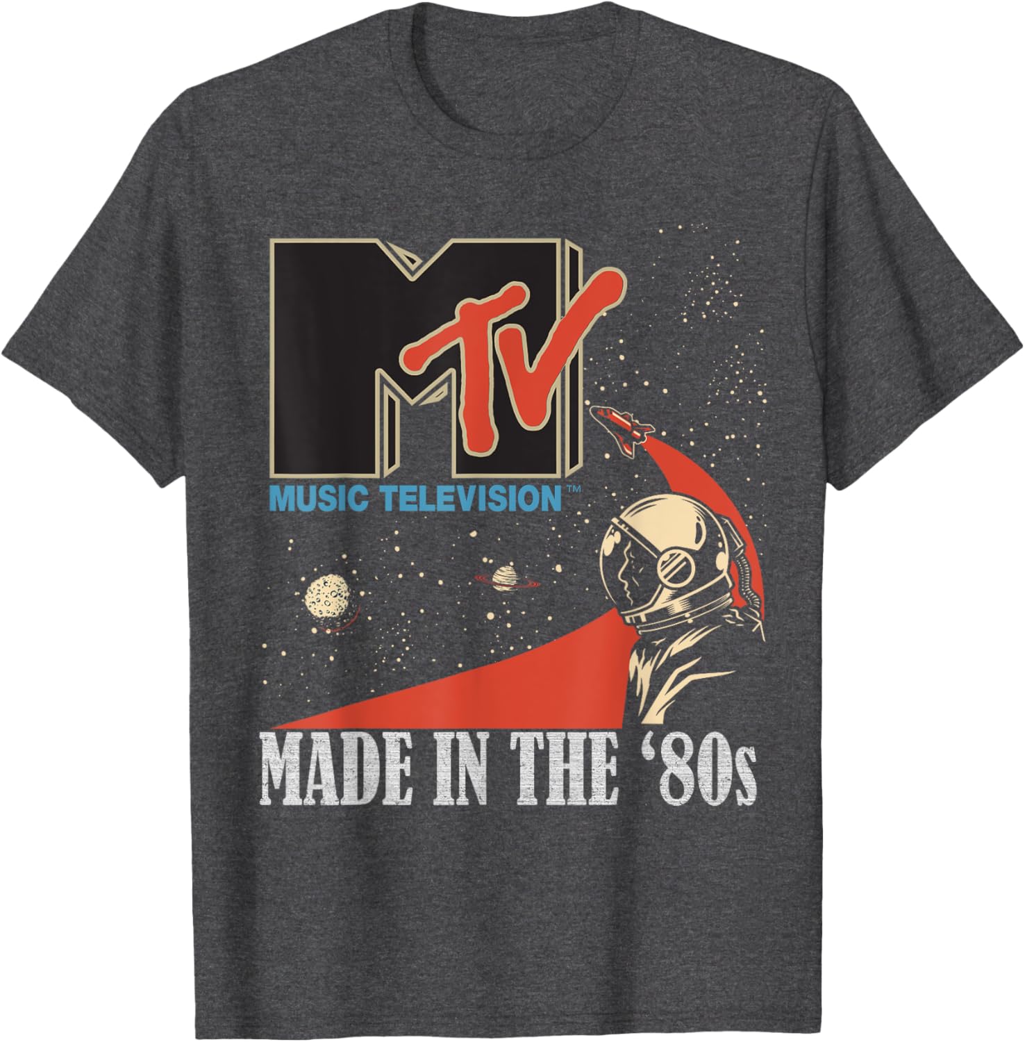 Mademark MTV Space Rocket Planets Astronaut T-Shirt Vintage 80s Style - 2