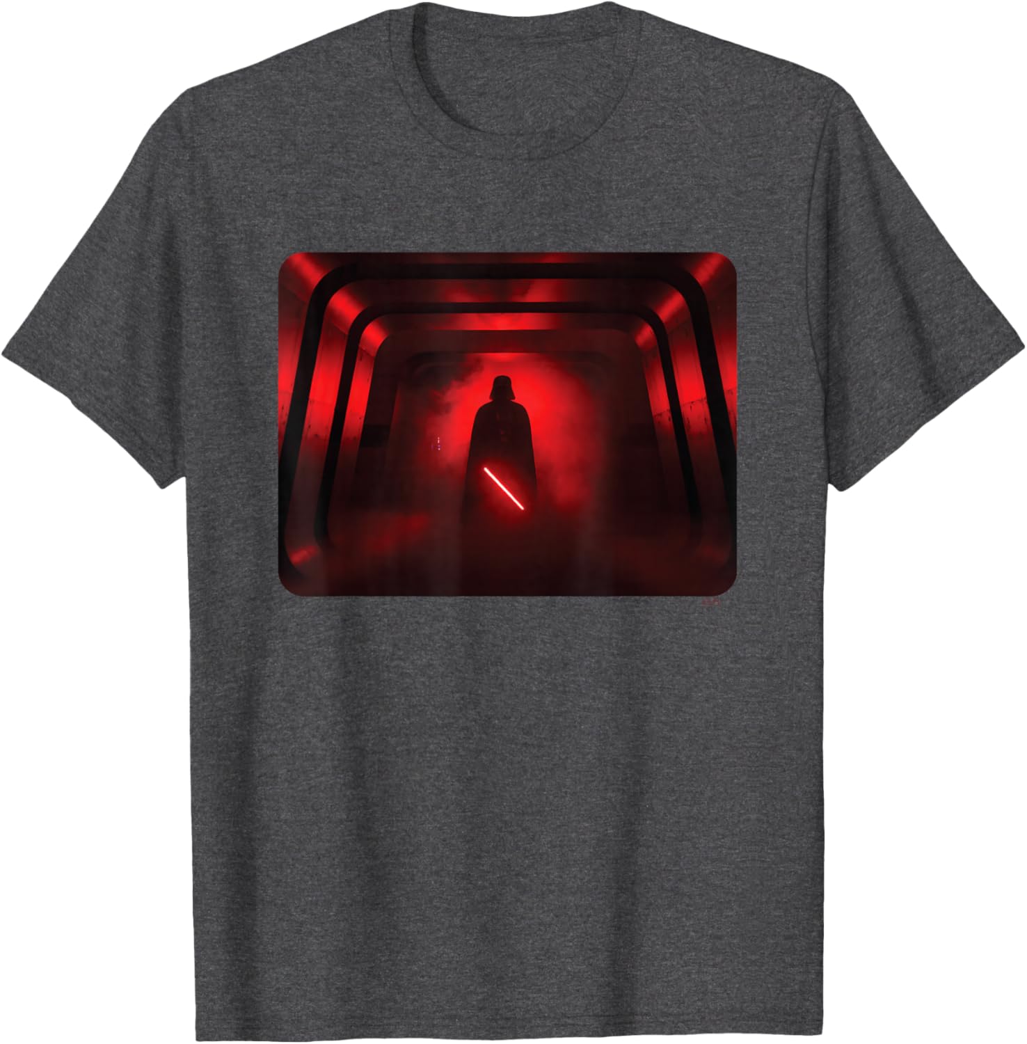 Darth Vader Red Lightsaber Shadow T-Shirt for Star Wars Fans - 2