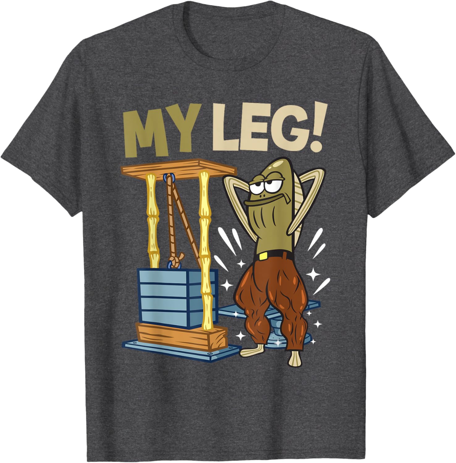 Mademark x SpongeBob My Leg Bodybuilding Funny T-Shirt for Leg Day - 19