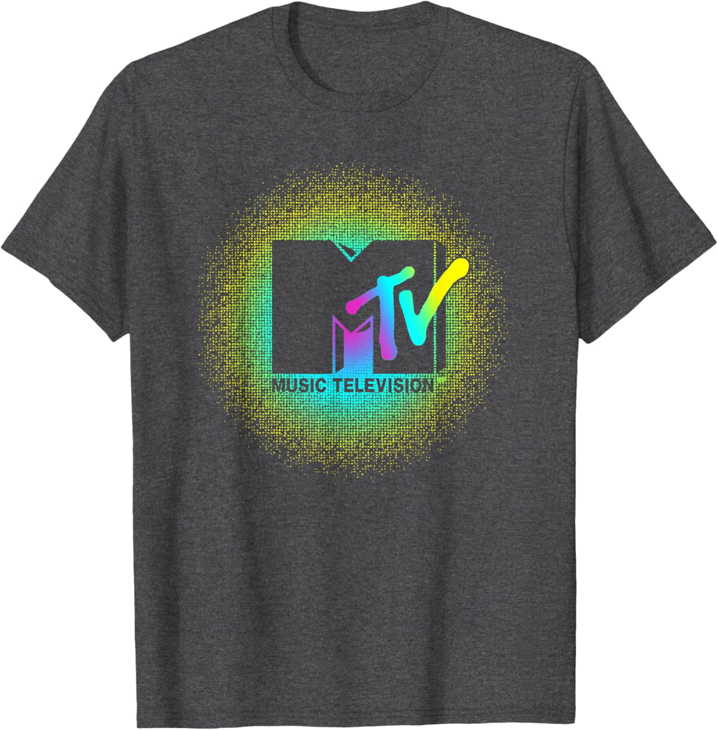 Mademark x MTV Vapor Wave Half Tone Burst Logo T-Shirt for Trendy Style - 3
