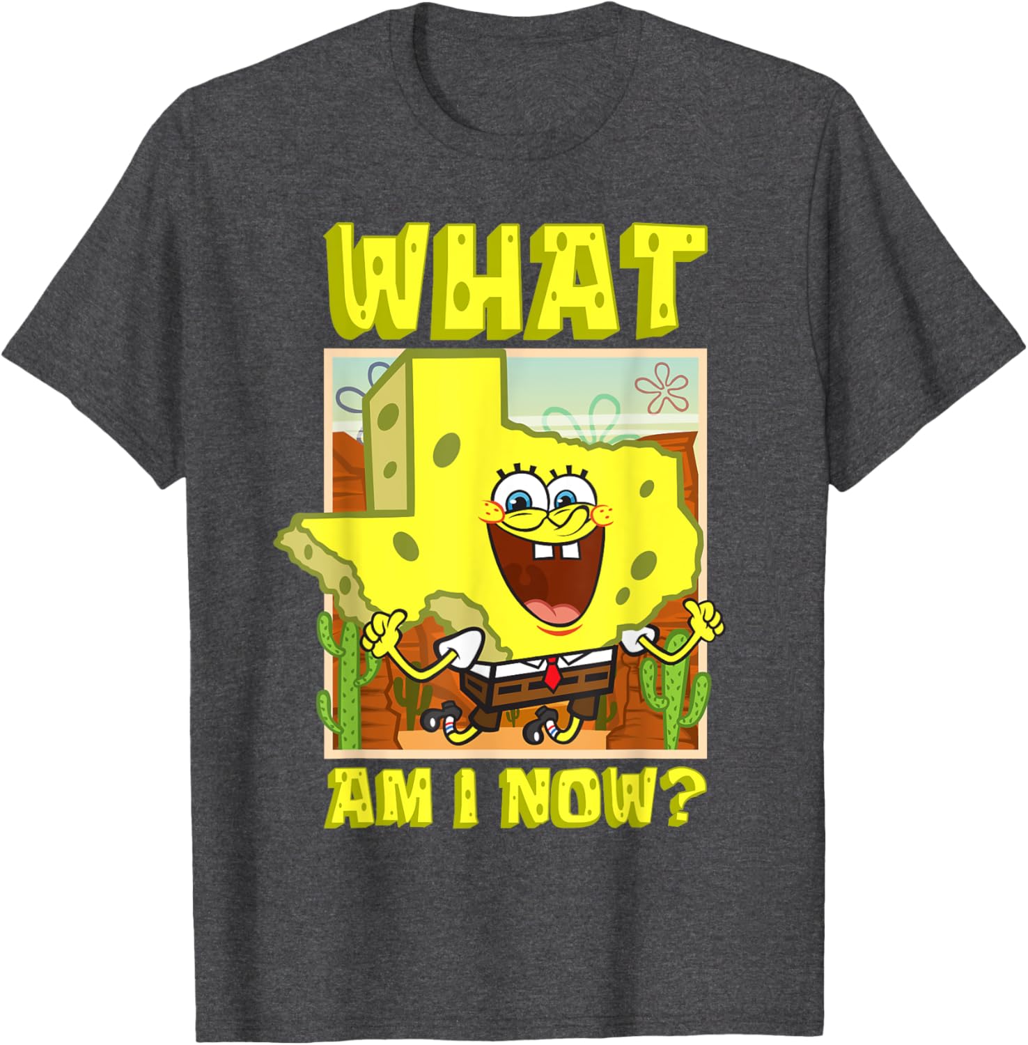 Mademark SpongeBob Texas Map T-Shirt for Fun Loving Texans - 18