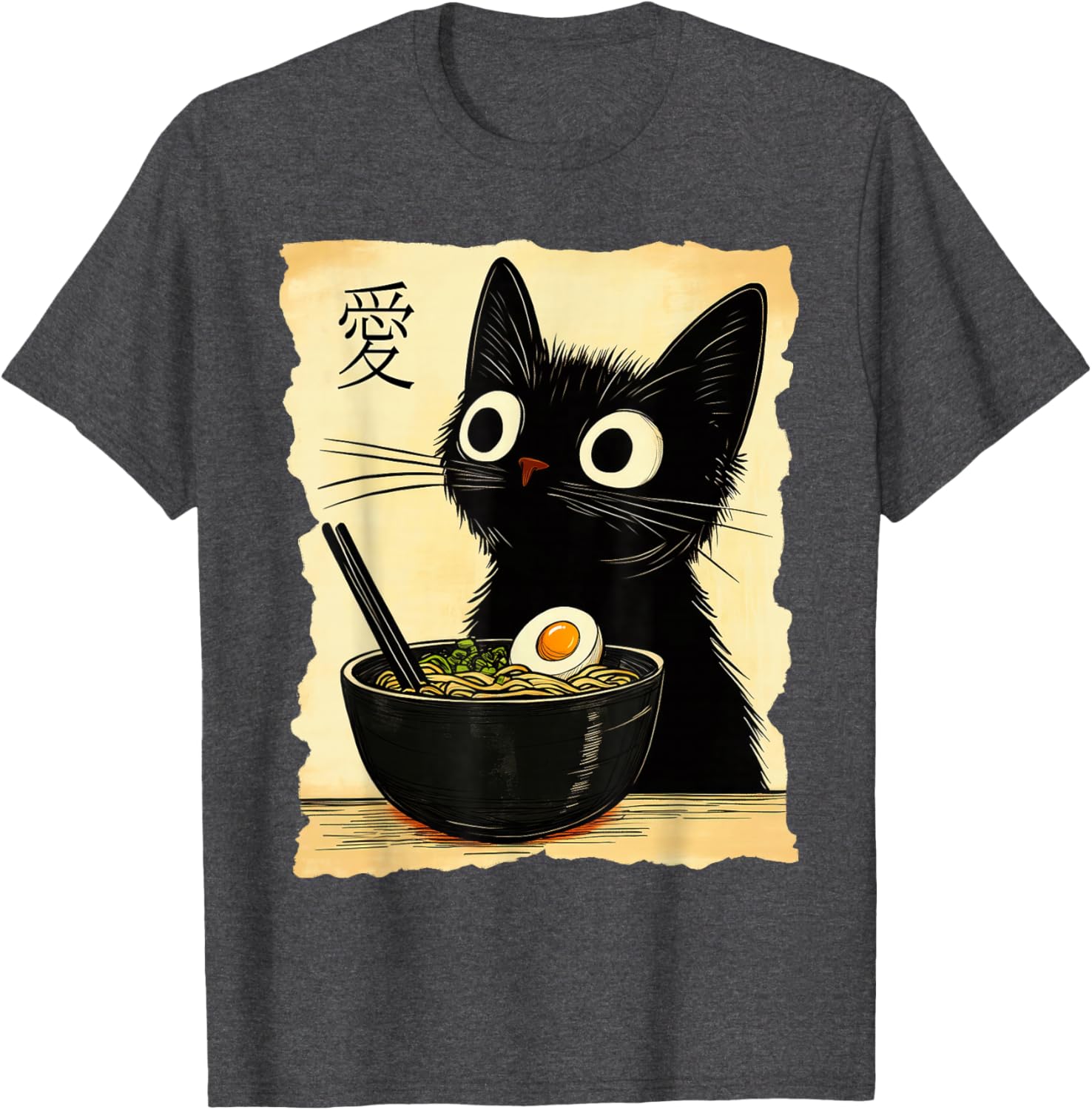 Funny Cat Ramen Graphic Tee Cute Japanese Kawaii Anime Cat T-Shirt - 10