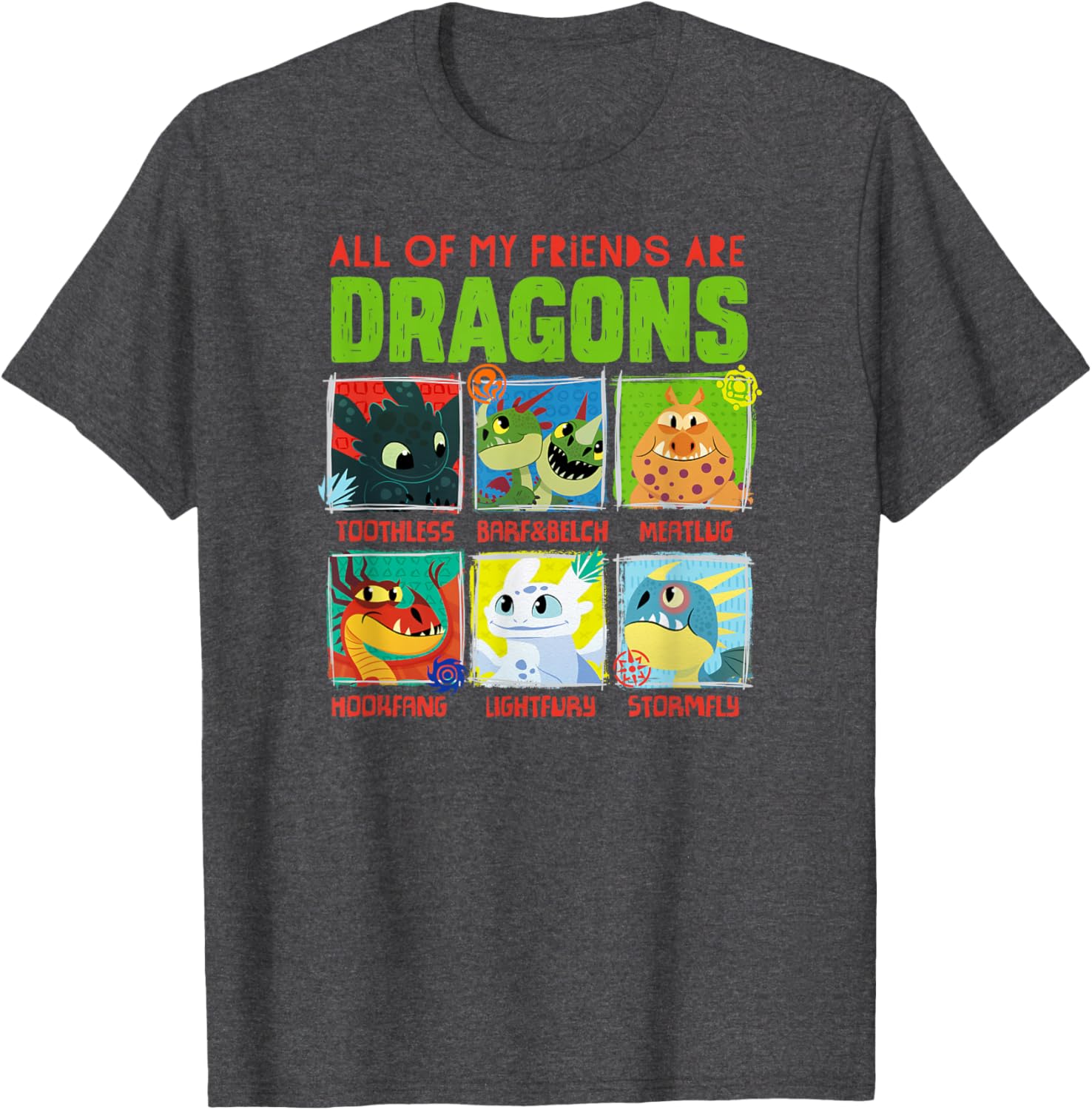 How to Train Your Dragon 3 Hidden World Dragon Friends T-Shirt for Fans - 8