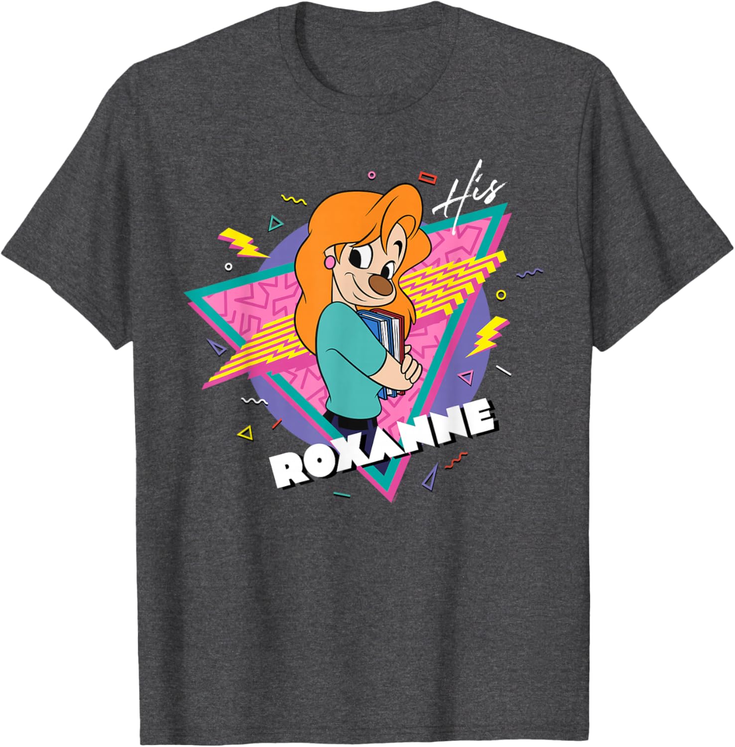 Disney A Goofy Movie Retro 90s Couples Matching His Roxanne T-Shirt - 4