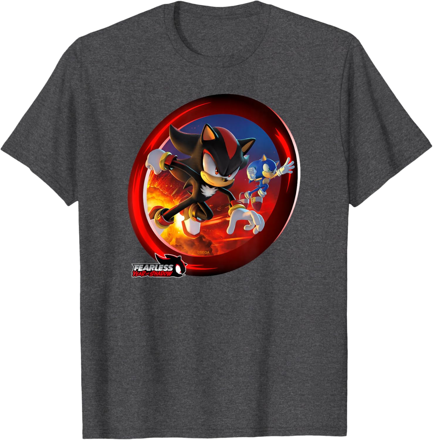 Sonic the Hedgehog Fearless Year of Shadow Graphic T-Shirt for Fans - 15