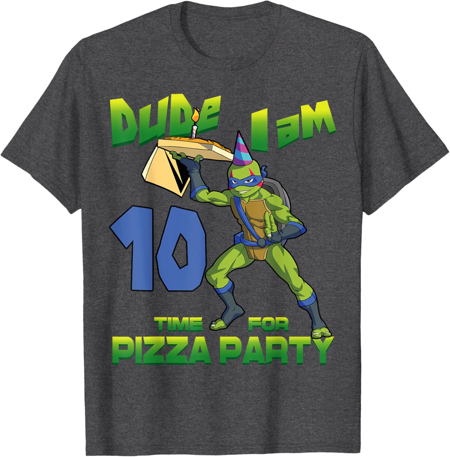 Mademark Teenage Mutant Ninja Turtles Pizza Birthday T-Shirt for Kids - 1