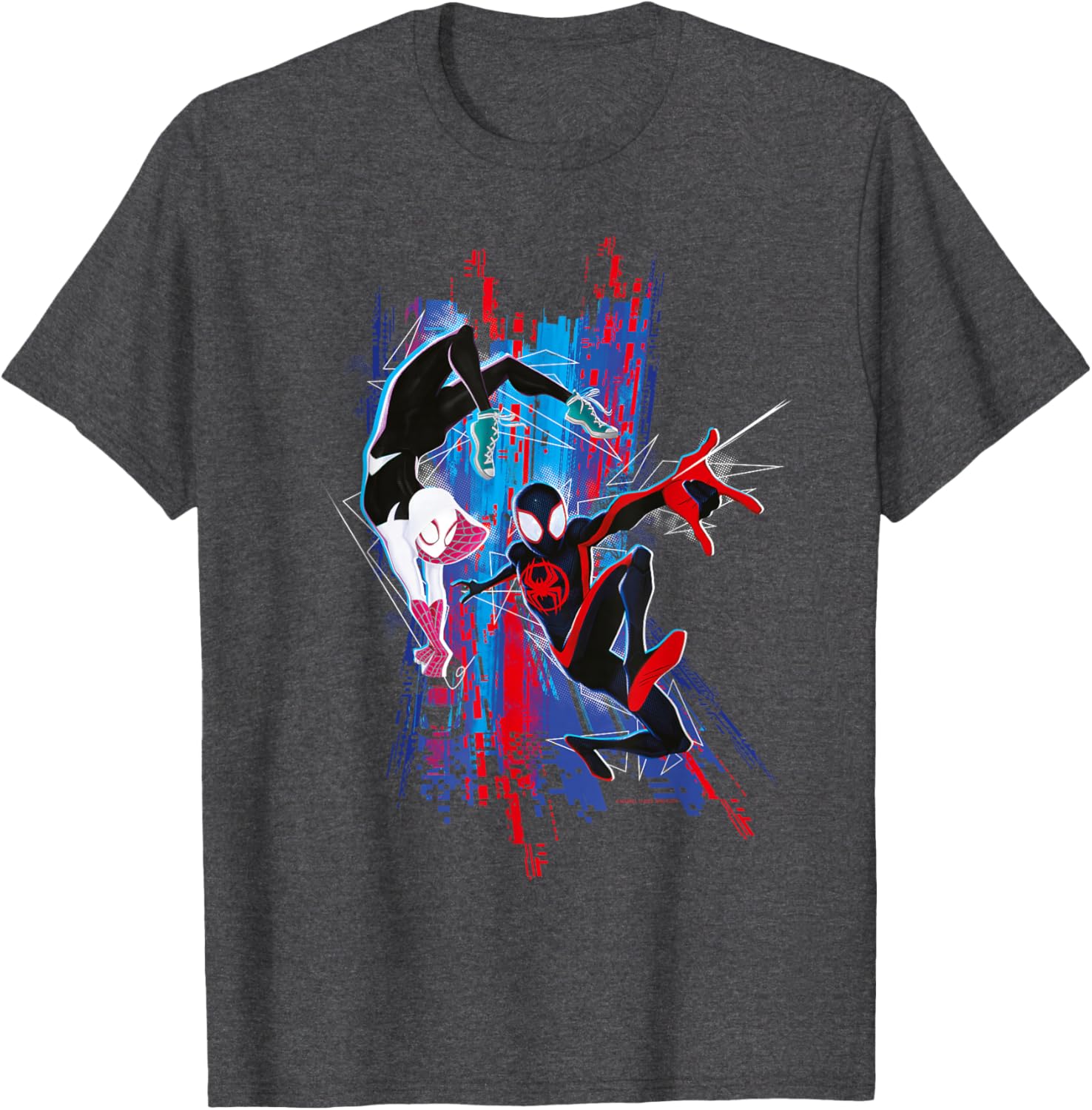 Marvel Spider-Man Across the Spider-Verse Miles and Gwen T-Shirt Classic Design - 4