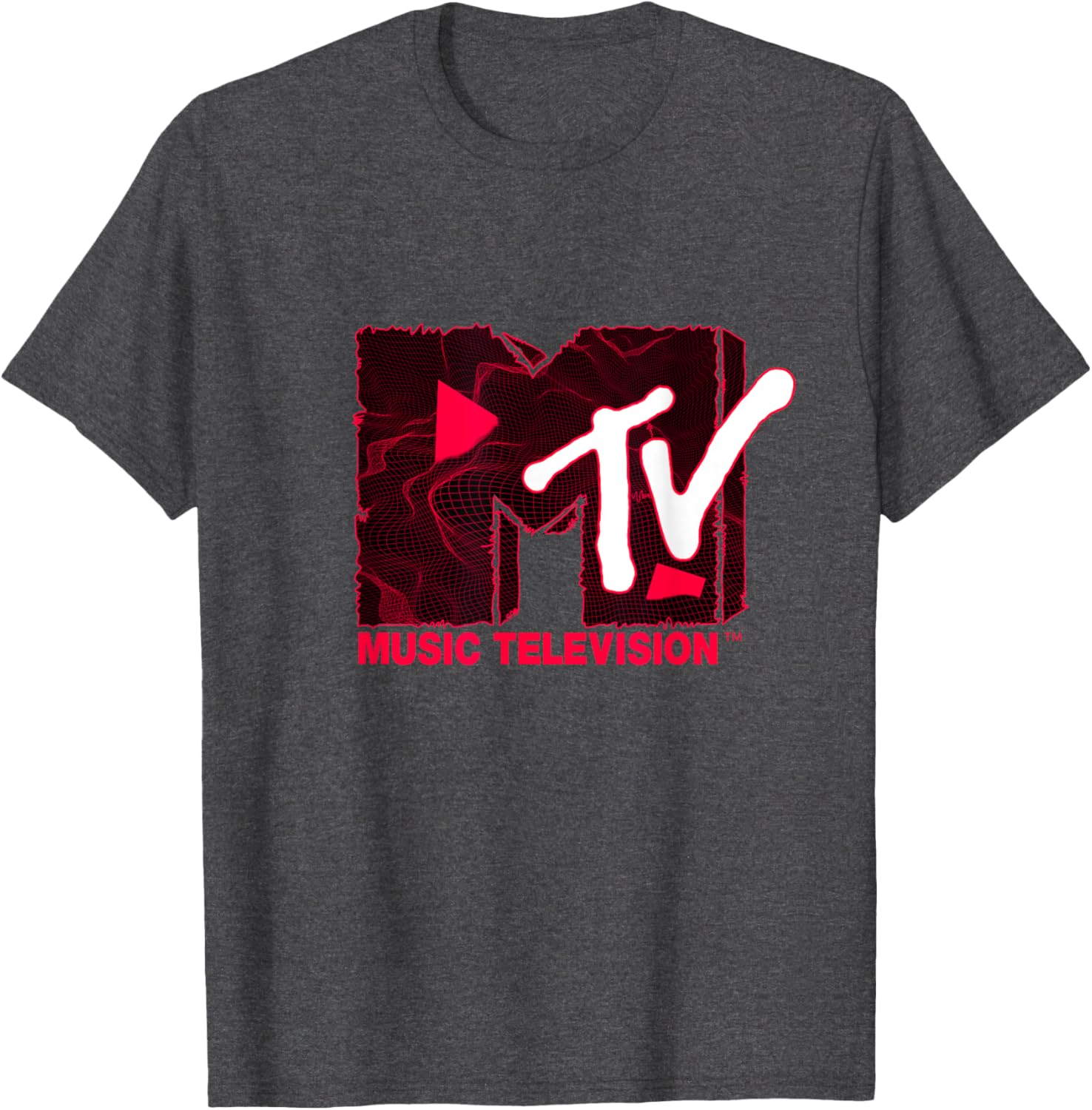 Mademark x MTV Official Logo Red Landscape T-Shirt for Trendy Style - 2