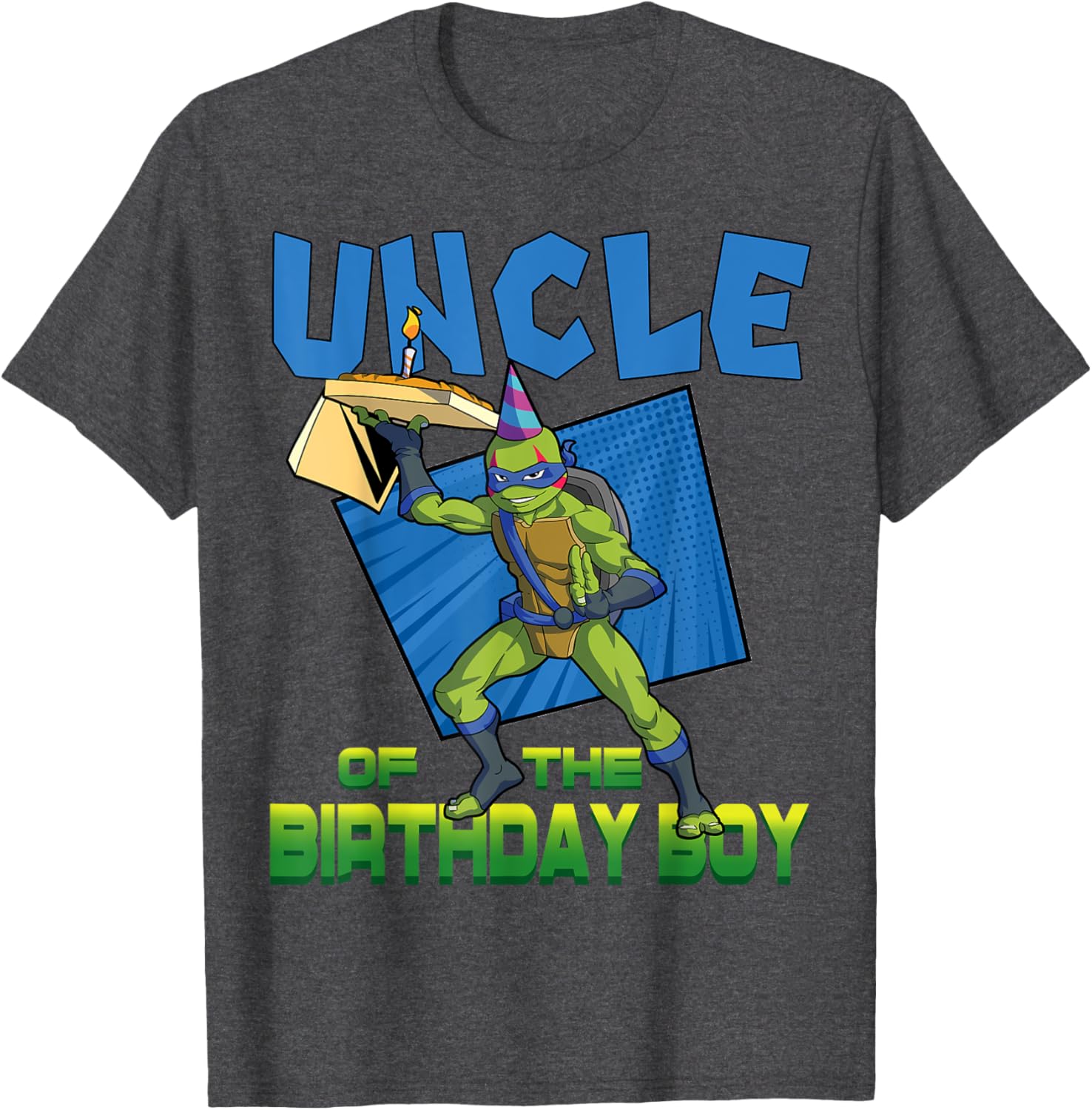Mademark TMNT Leo Uncle Birthday Pizza Theme Party T-Shirt for Kids - 17