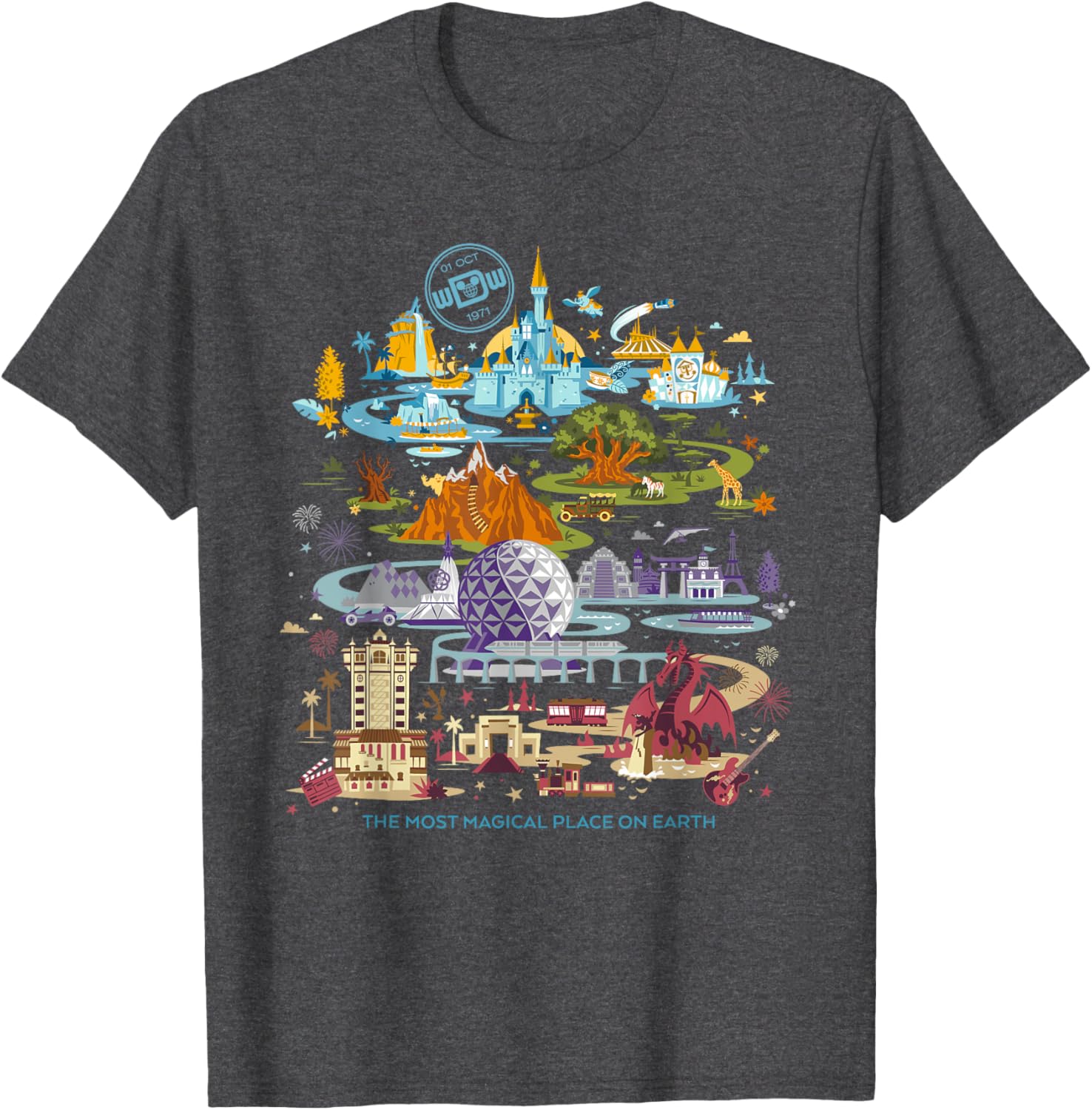 Walt Disney World 50th Anniversary T-Shirt Fun Disney Merchandise - 10