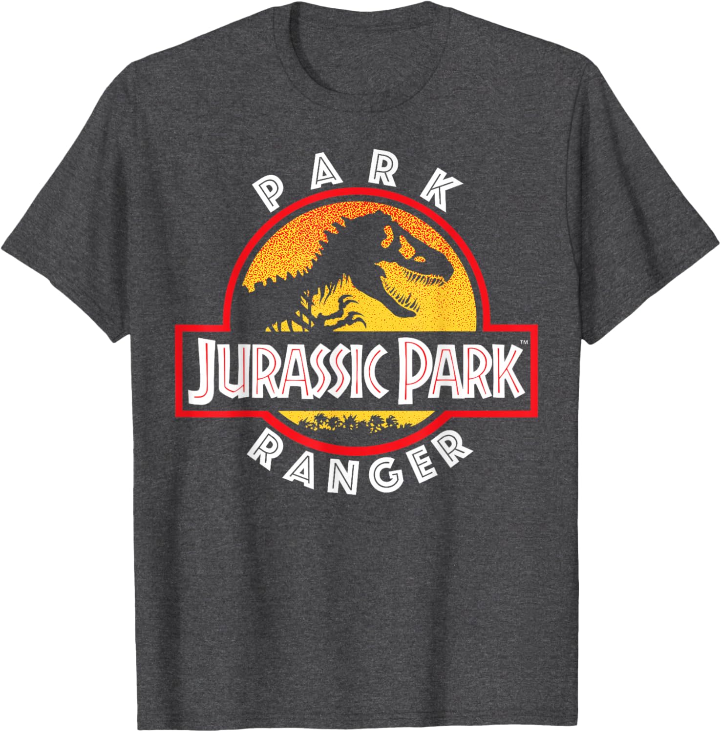 Jurassic Park Men's Black Dinosaur Graphic T-Shirt - Classic Fit Crew Neck - 3