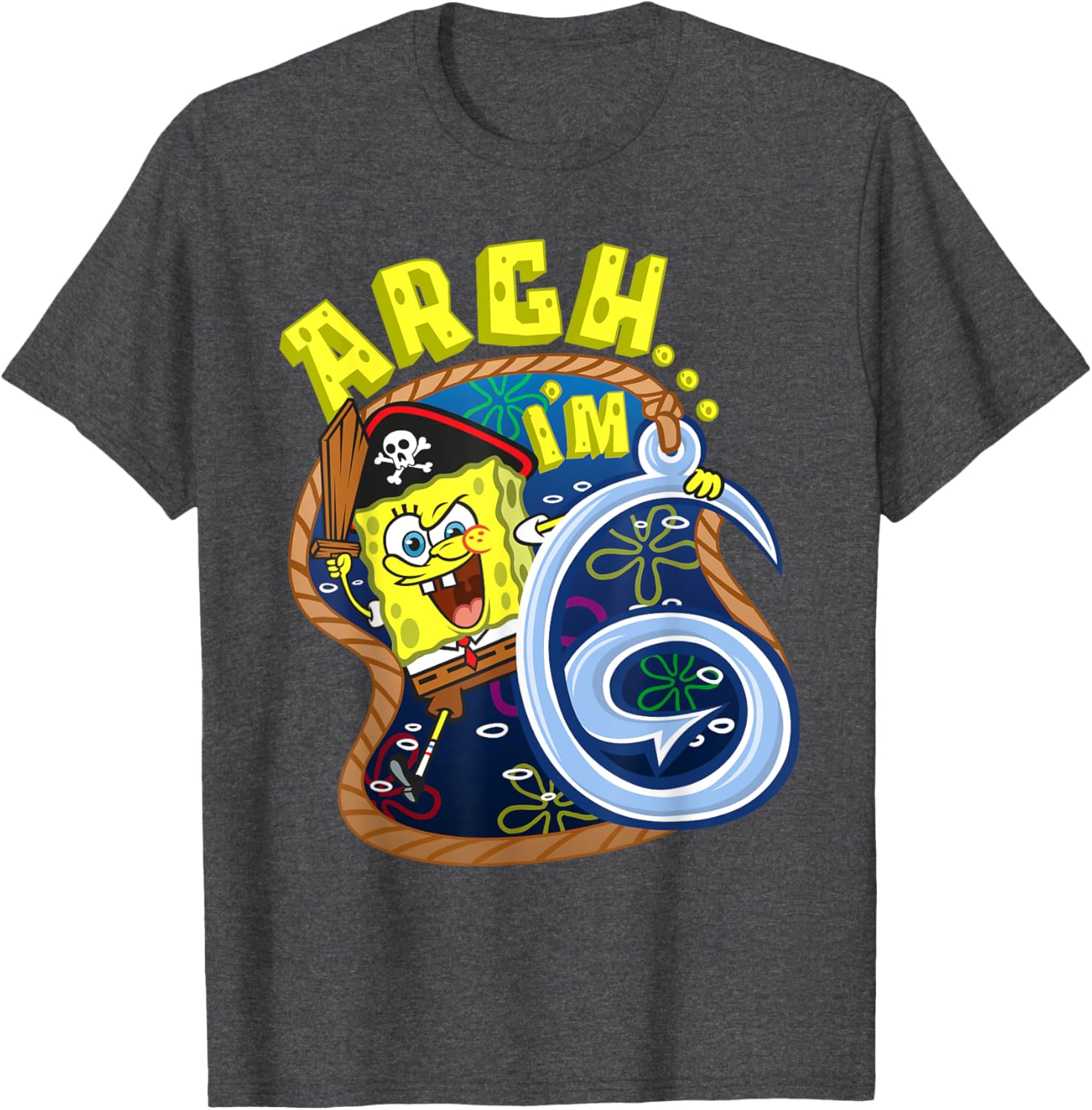 Mademark SpongeBob SquarePants Pirate Theme T-Shirt for 6th Birthday - 4