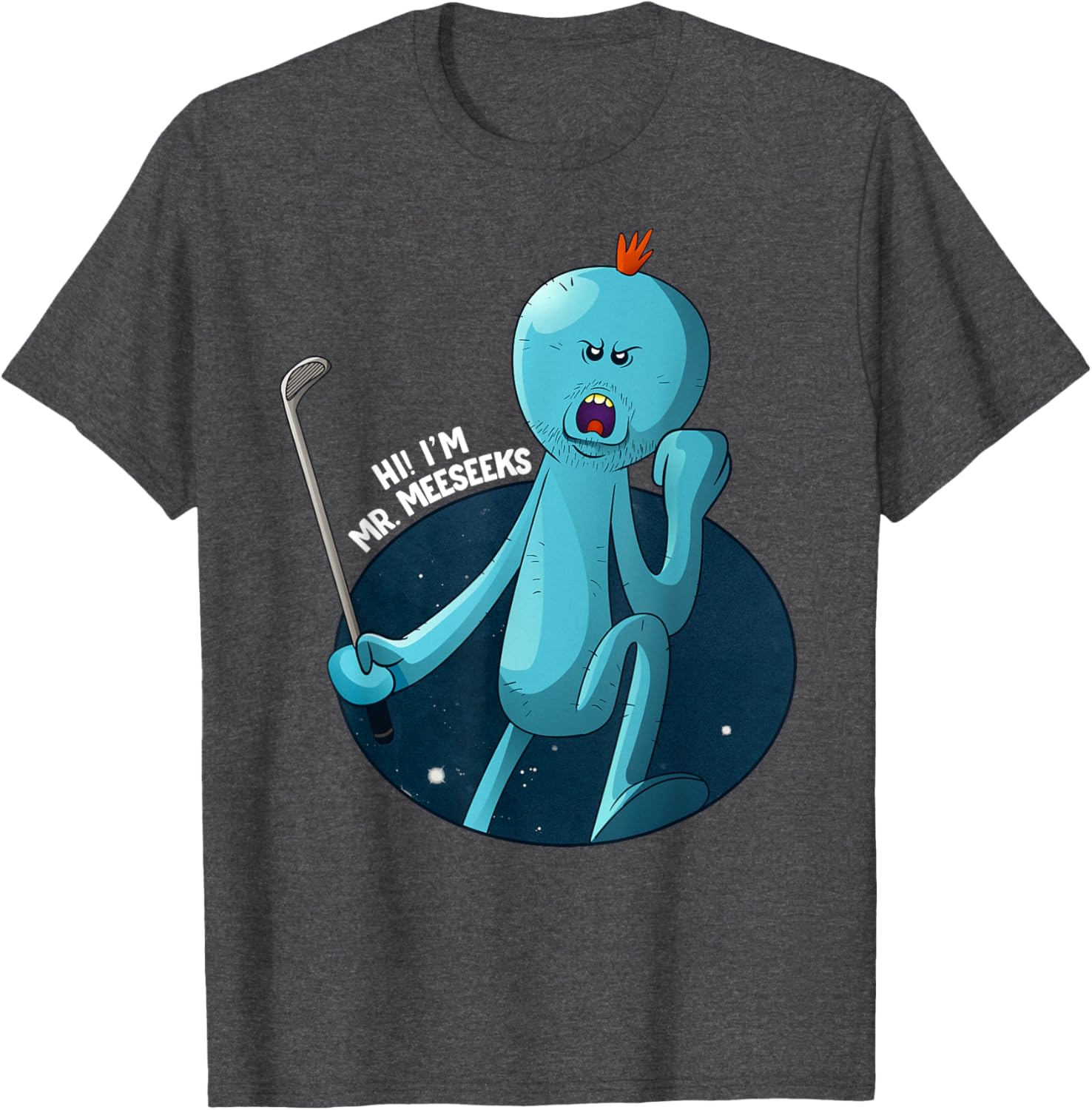 Mademark Rick and Morty Stressed Meeseeks T-Shirt Fun Graphic Tee - 4