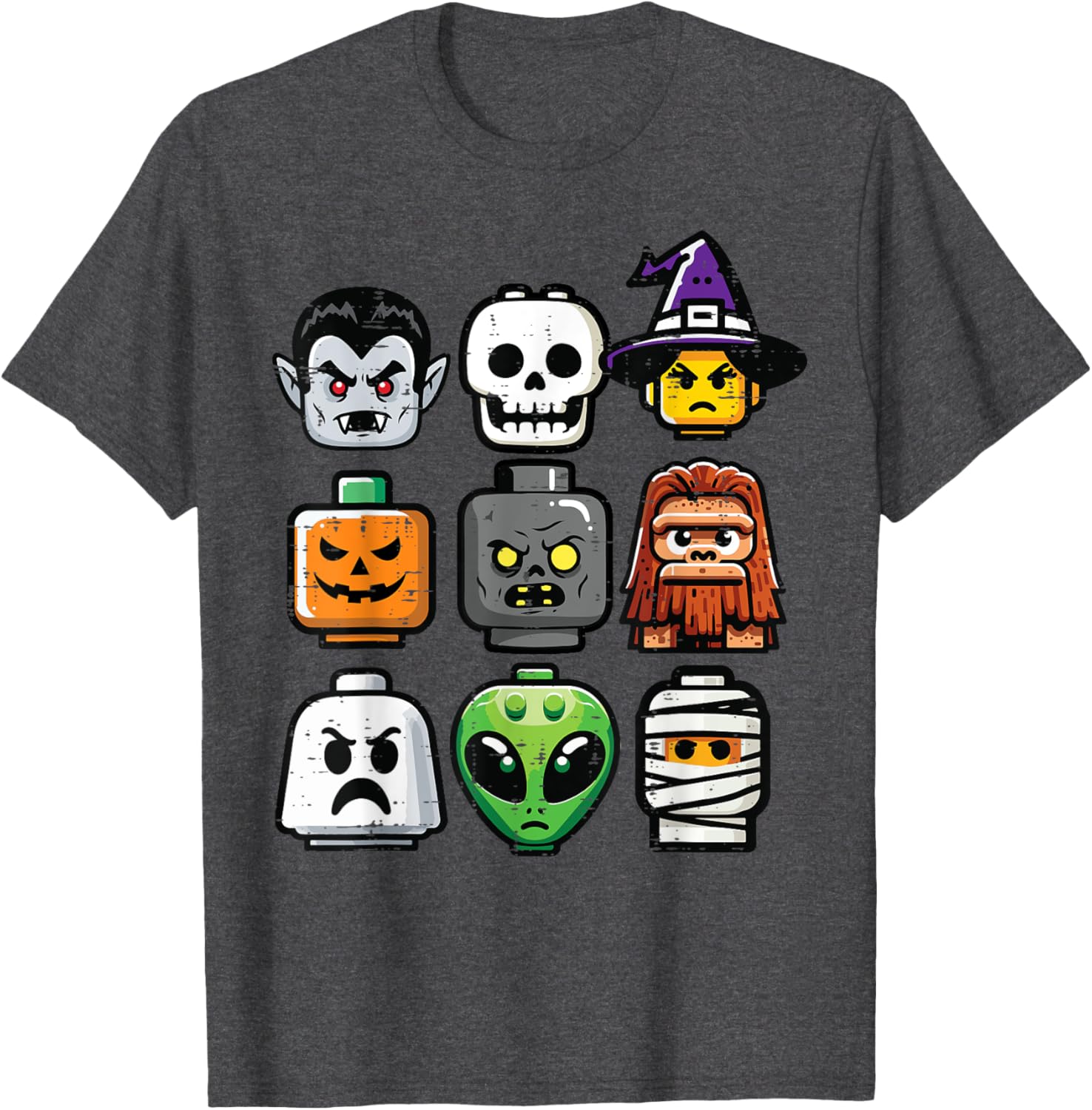 Halloween Pumpkin Ghost Heads T-Shirt for Kids and Boys Costume Fun - 4