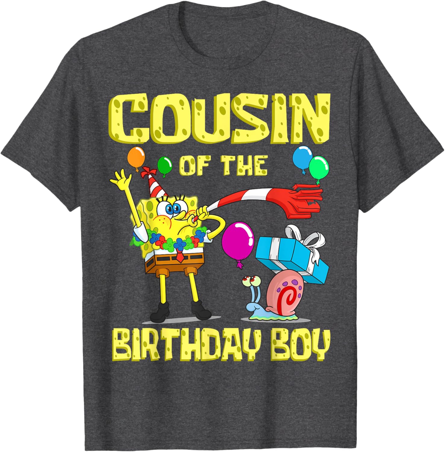 Mademark SpongeBob Cousin of the Birthday Boy Party T-Shirt for Kids - 9