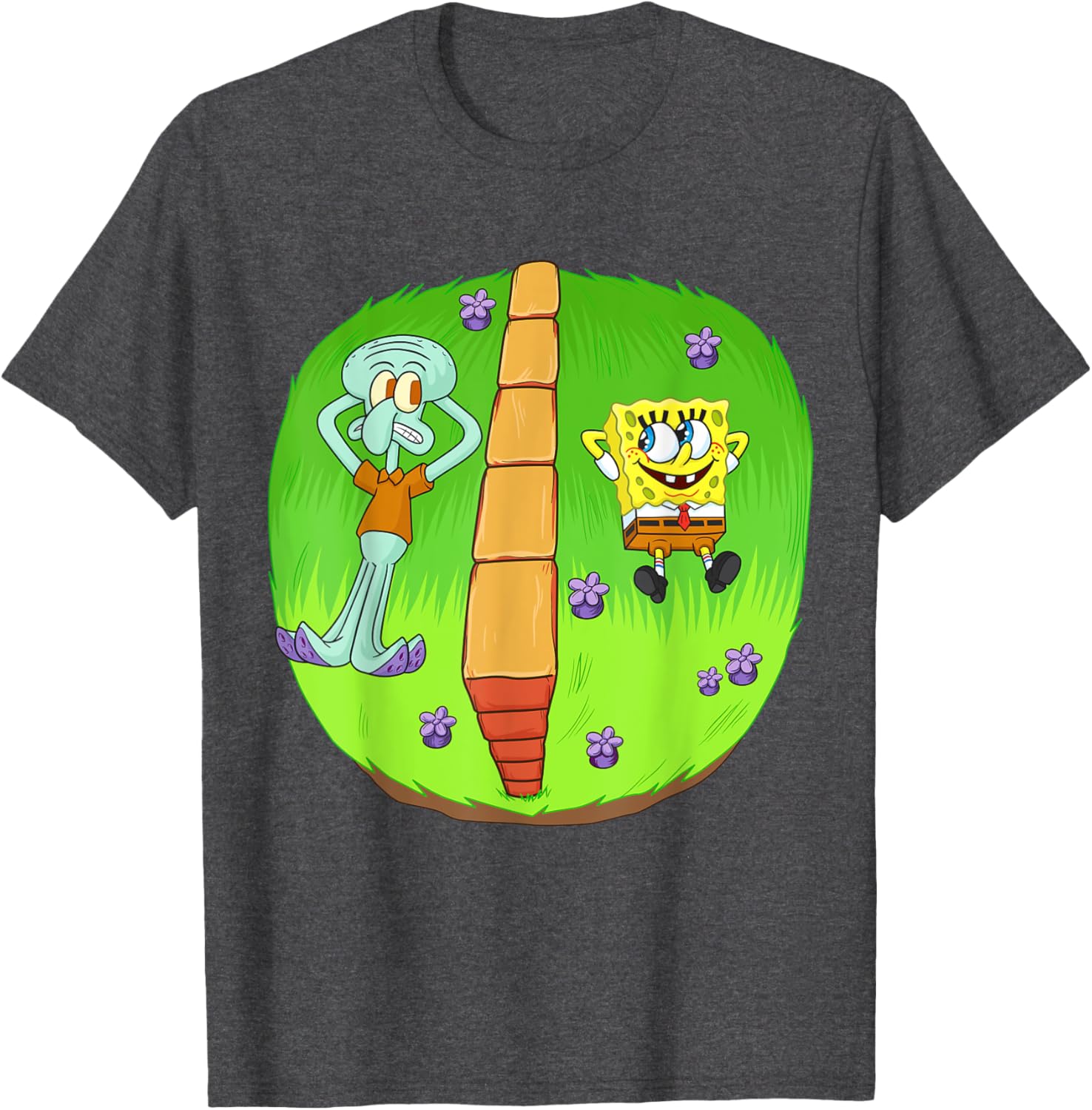 Mademark SpongeBob Squidward Wall In Between T-Shirt for Fun Style - 7