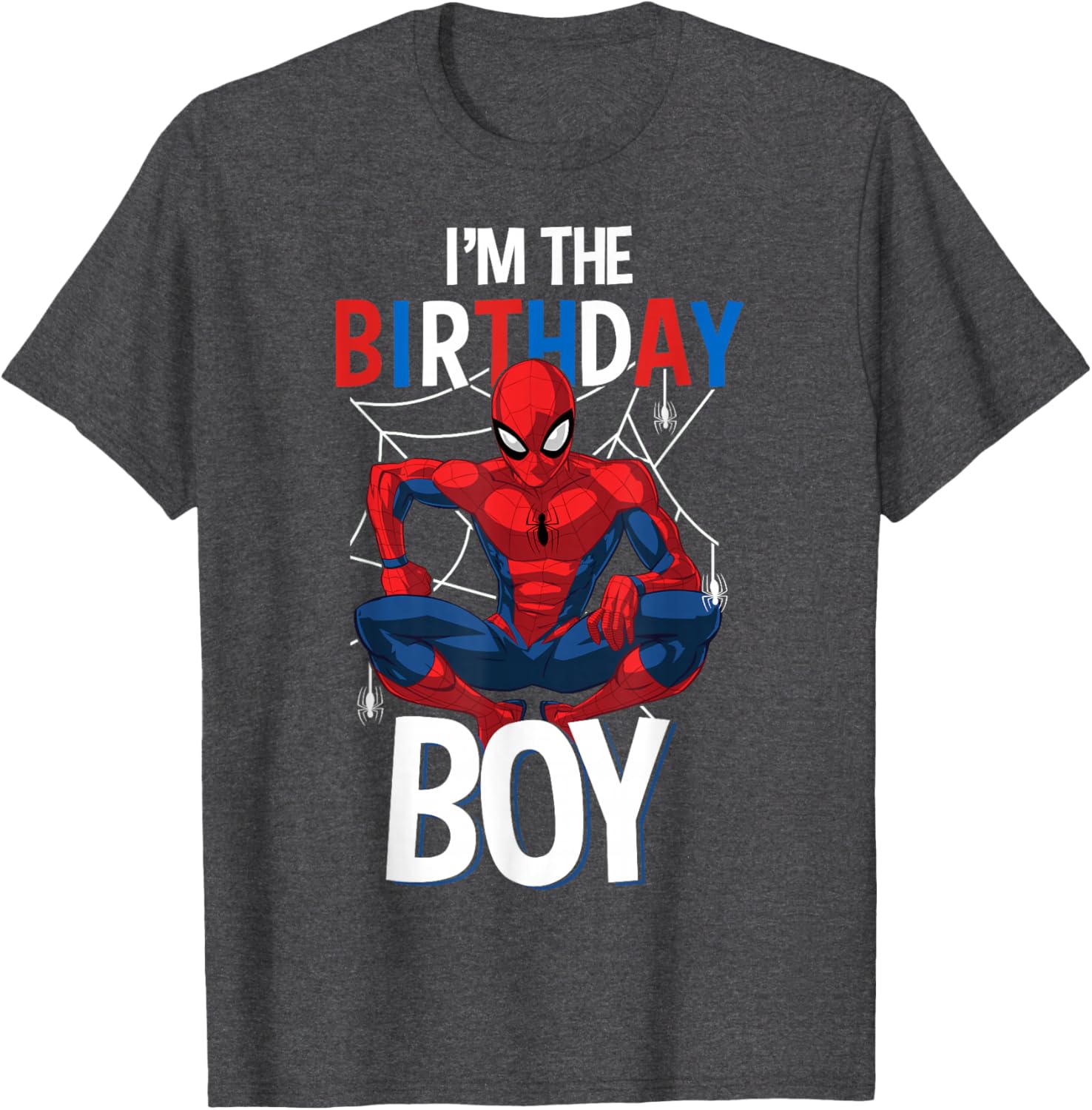Marvel Spider-Man Birthday Boy T-Shirt for Kids Cool Graphic Tee - 4