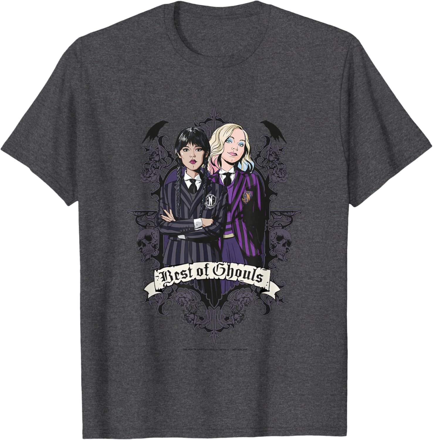 Ghouls Wednesday and Enid T-Shirt for Fans of Wednesday Series - 12
