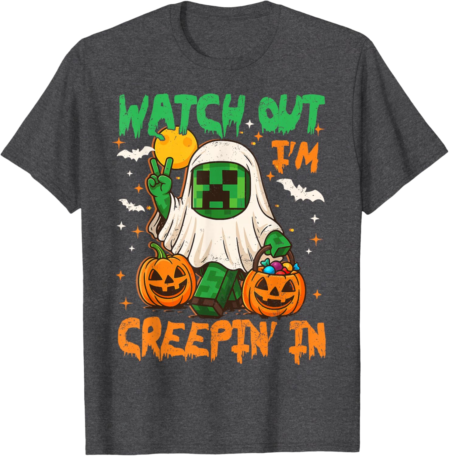Spooky Pixel Ghost T-Shirt for Boys - Perfect Halloween Costume Fun - 4