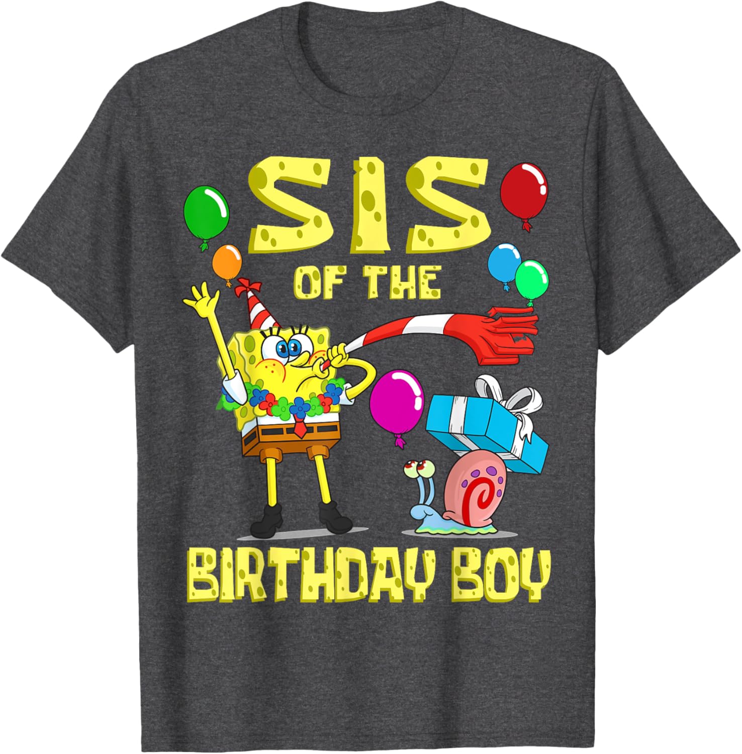 Mademark SpongeBob Sister of the Birthday Boy Party T-Shirt for Kids - 1