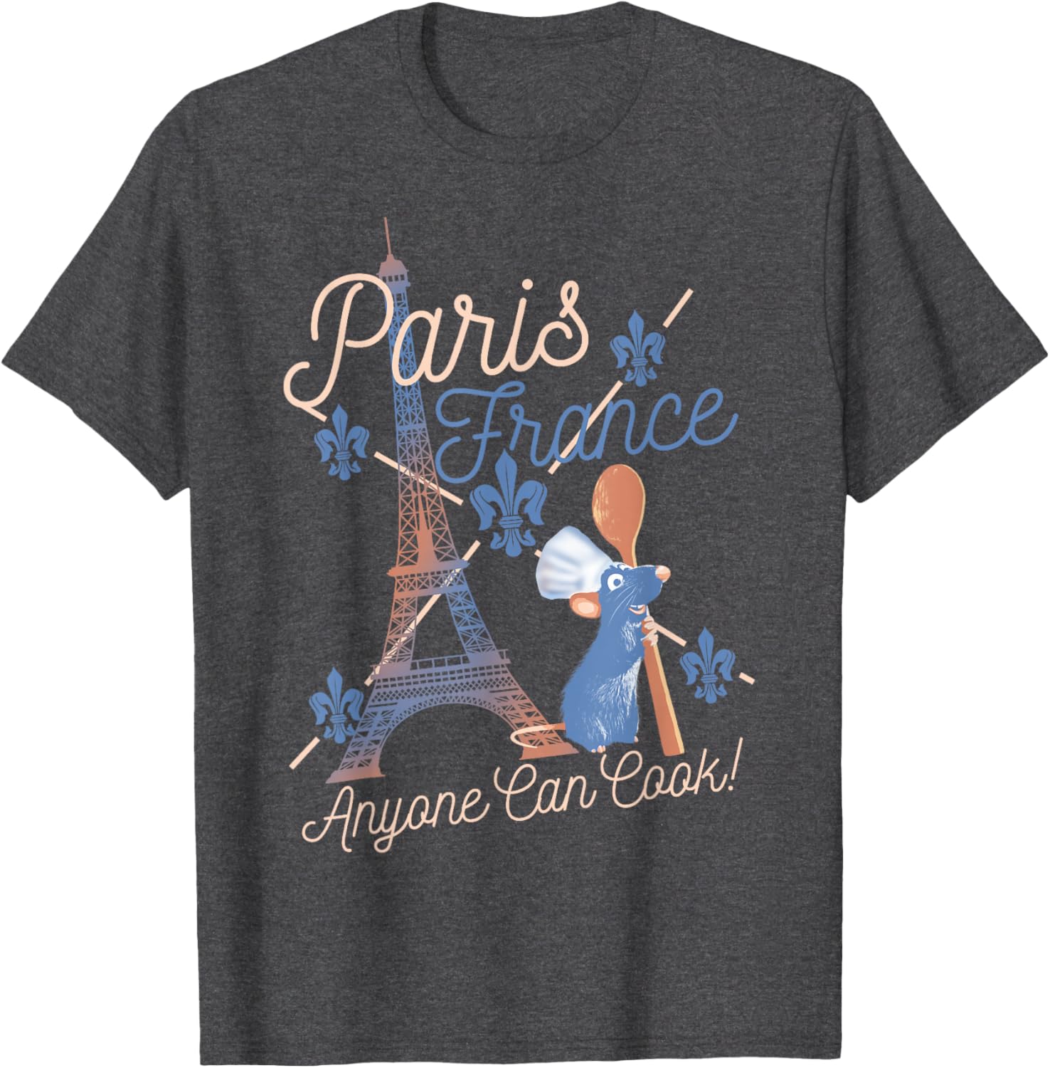Disney Pixar Ratatouille Remy T-Shirt Paris France Graphic Tee for Fans - 3