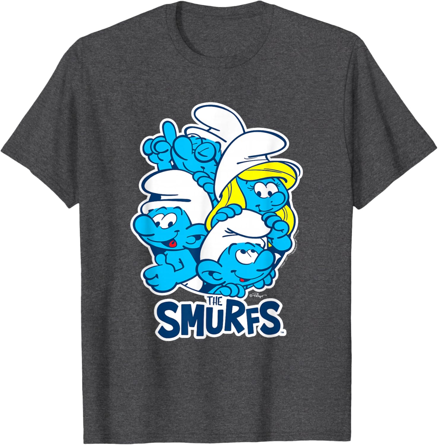 Cute Smurfs Group T-Shirt for Fans - Fun and Colorful Apparel - 2
