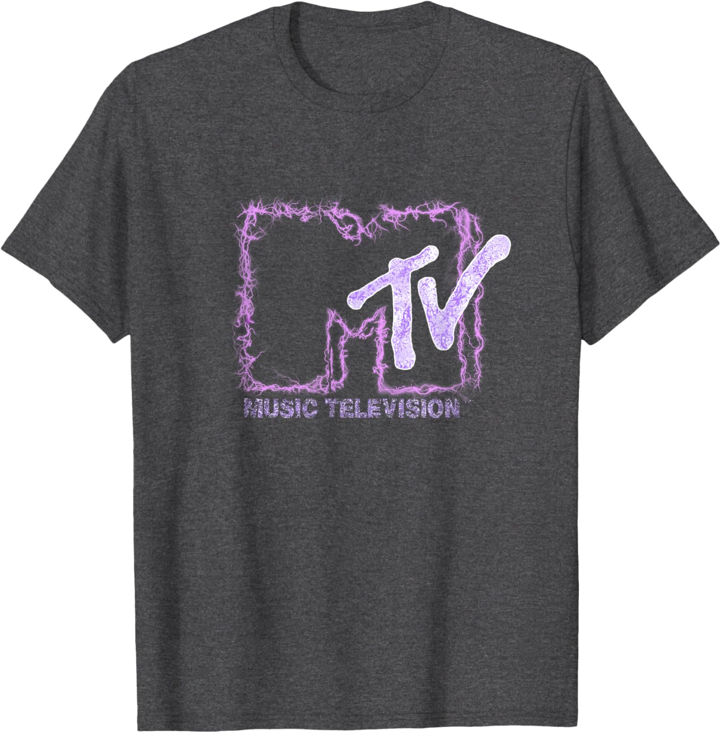 Mademark x MTV Official Logo T-Shirt with Purple Electric Flashes - 19