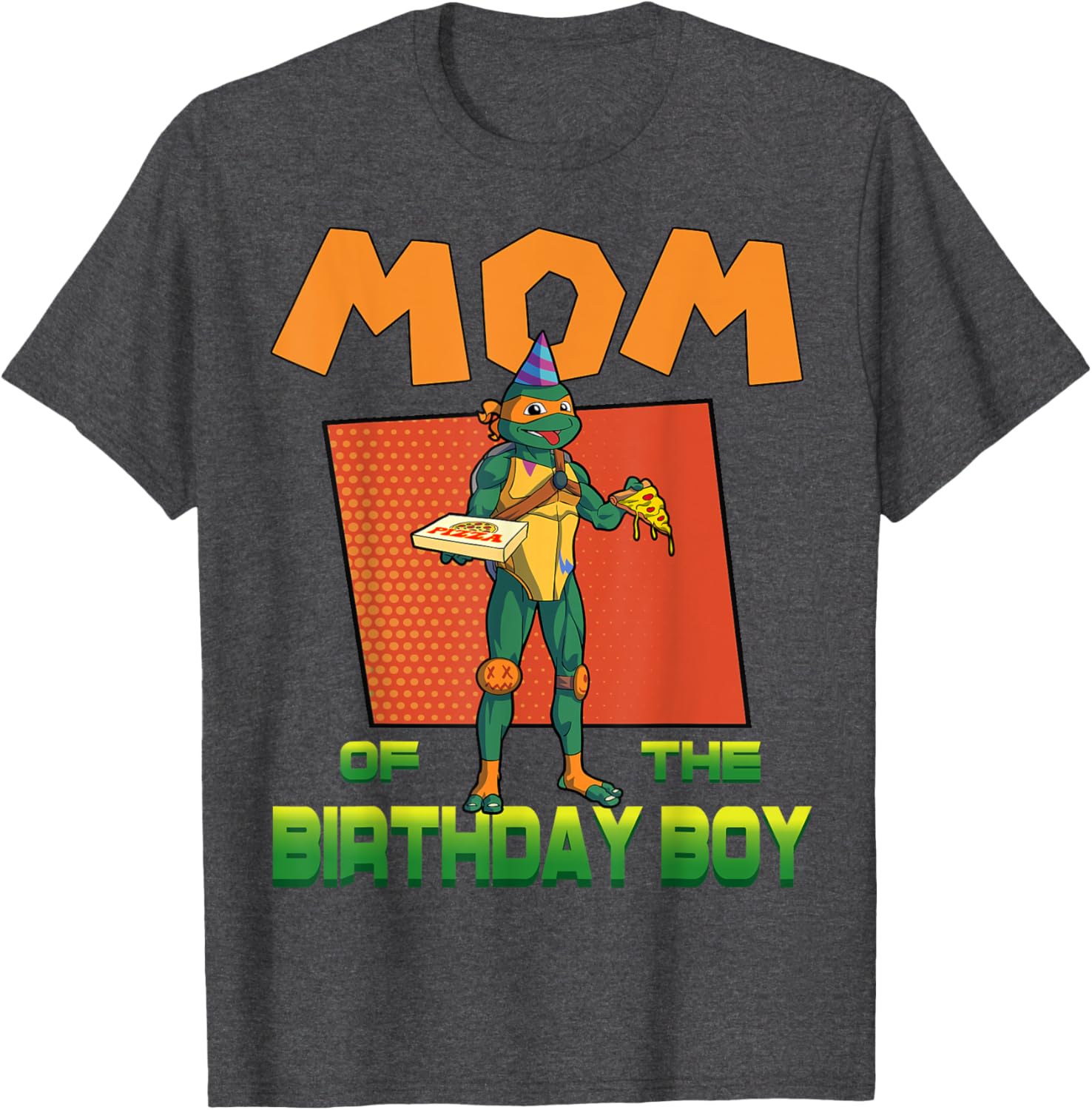 Mademark Teenage Mutant Ninja Turtles Mikey Birthday Pizza Party T-Shirt - 18