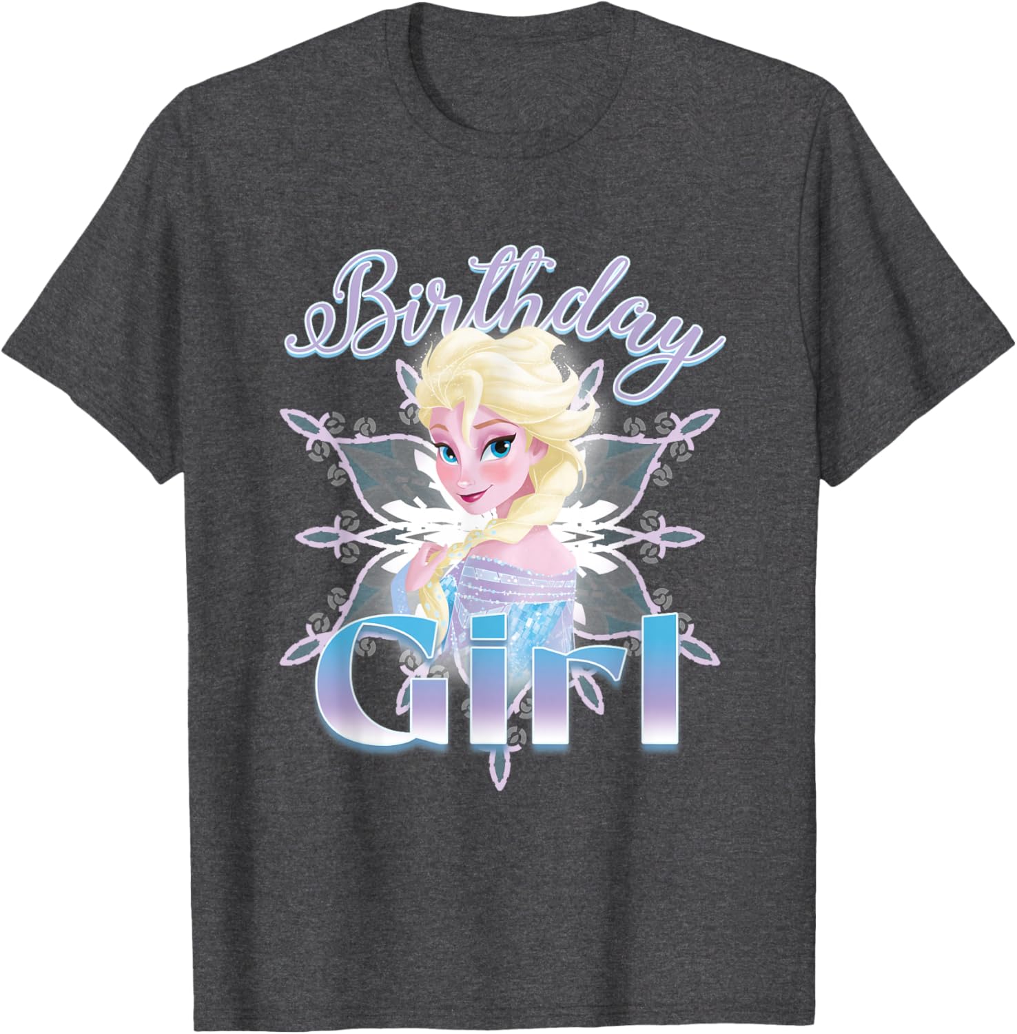 Disney Frozen Elsa Birthday Girl T-Shirt for Girls - Cute Graphic Tee - 8