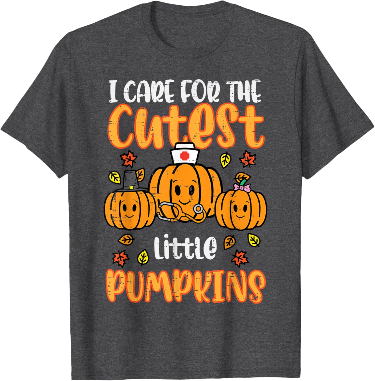 Festive Pumpkins Nurse Halloween Scrub Top for Fall and Thanksgiving Women - 19