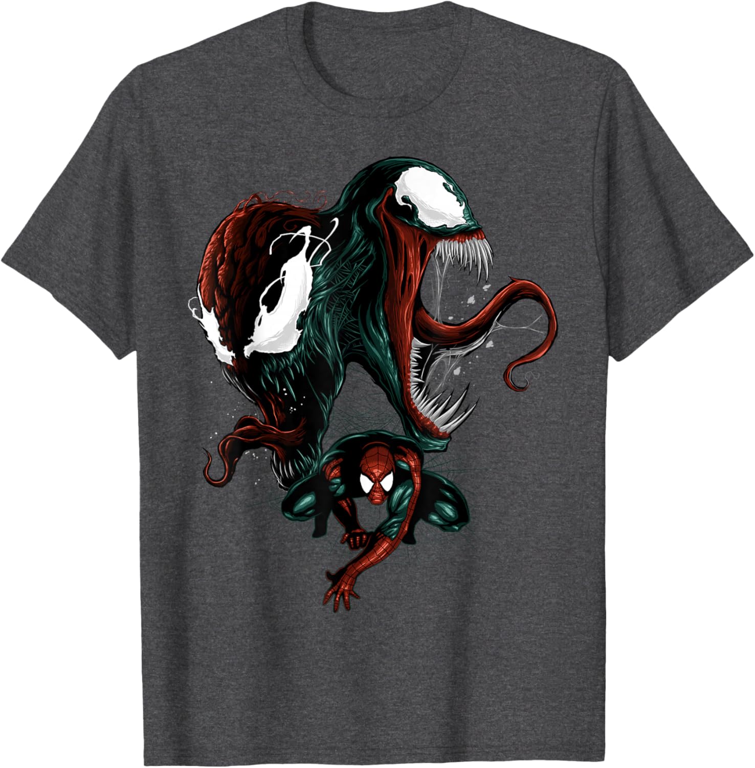 Marvel Spider-Man Venom and Carnage Split Portrait Graphic T-Shirt - 9