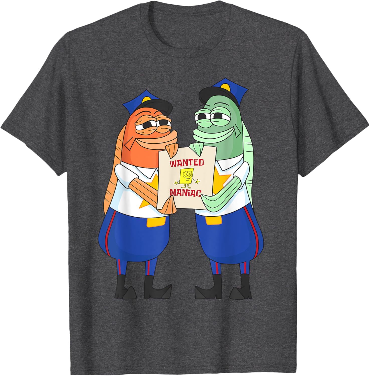 Mademark SpongeBob Wanted Maniac T-Shirt for Fun and Fashion Lovers - 7