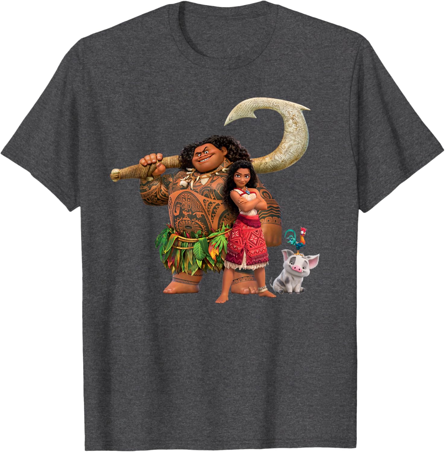 Disney Moana Adventure T-Shirt with Maui Pua Heihei for Kids - 21
