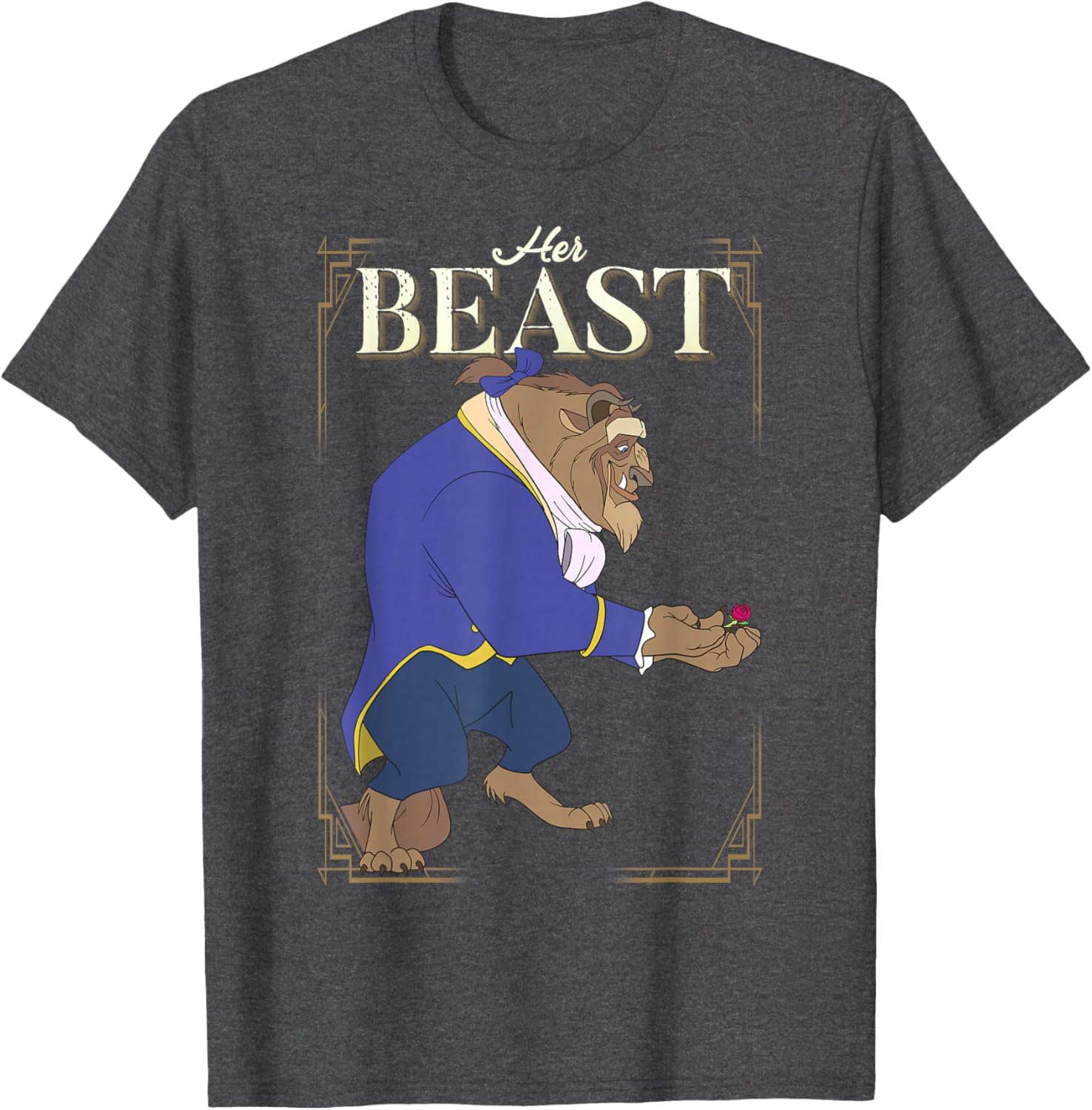 Disney Beauty and the Beast Her Beast Framed Portrait Graphic T-Shirt - 2