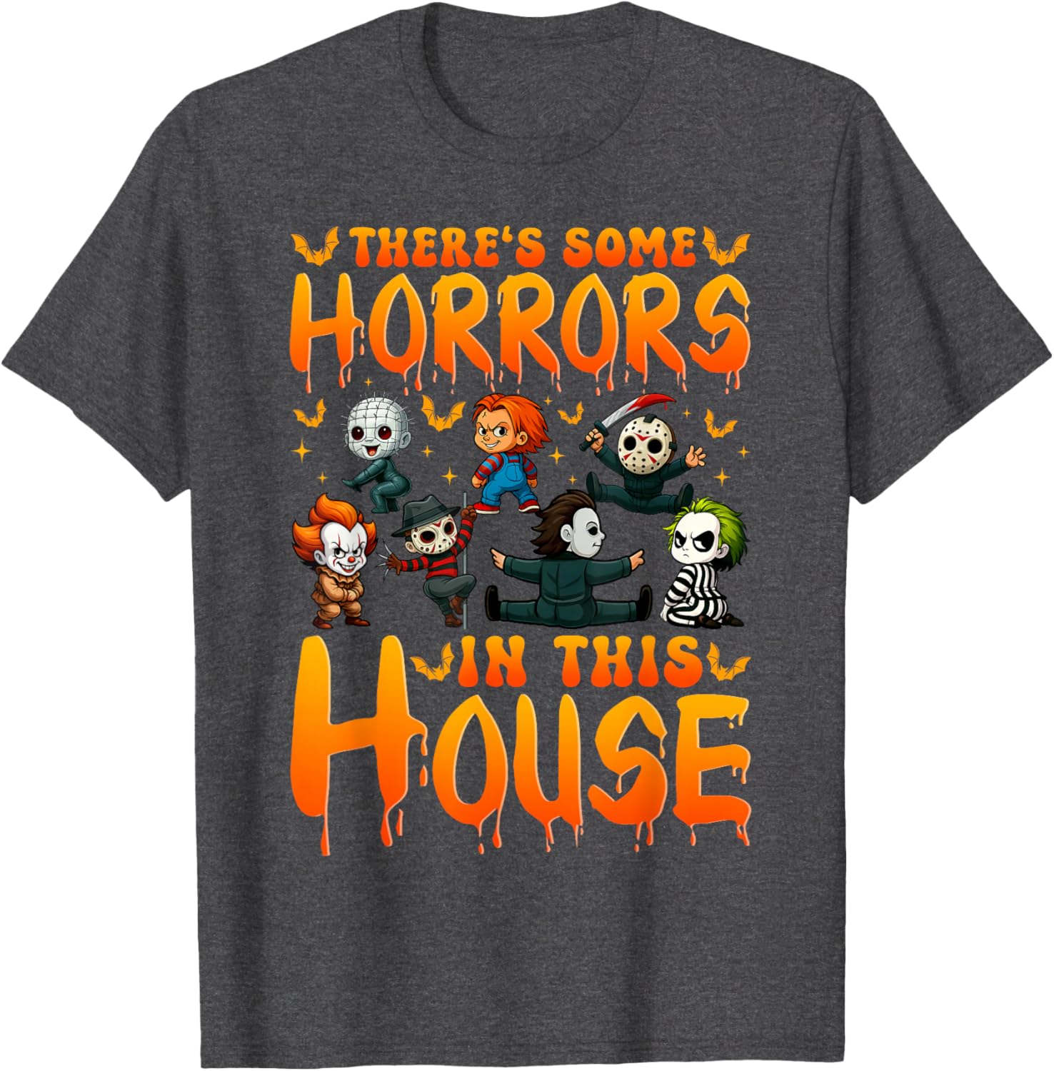 Funny Horror Characters T-Shirt for Spooky Style Lovers - 9