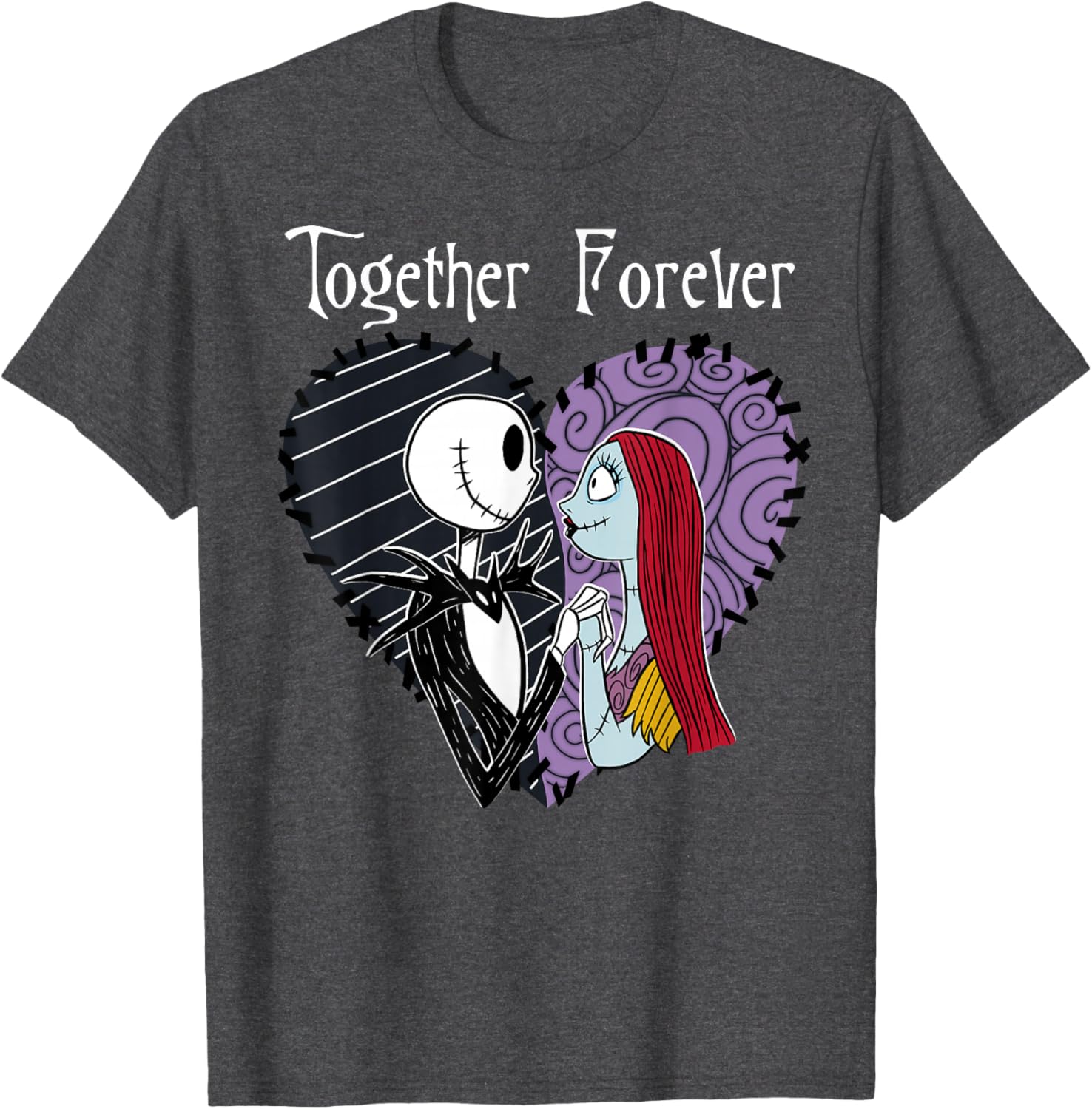 Disney The Nightmare Before Christmas Jack and Sally Together T-Shirt - 9