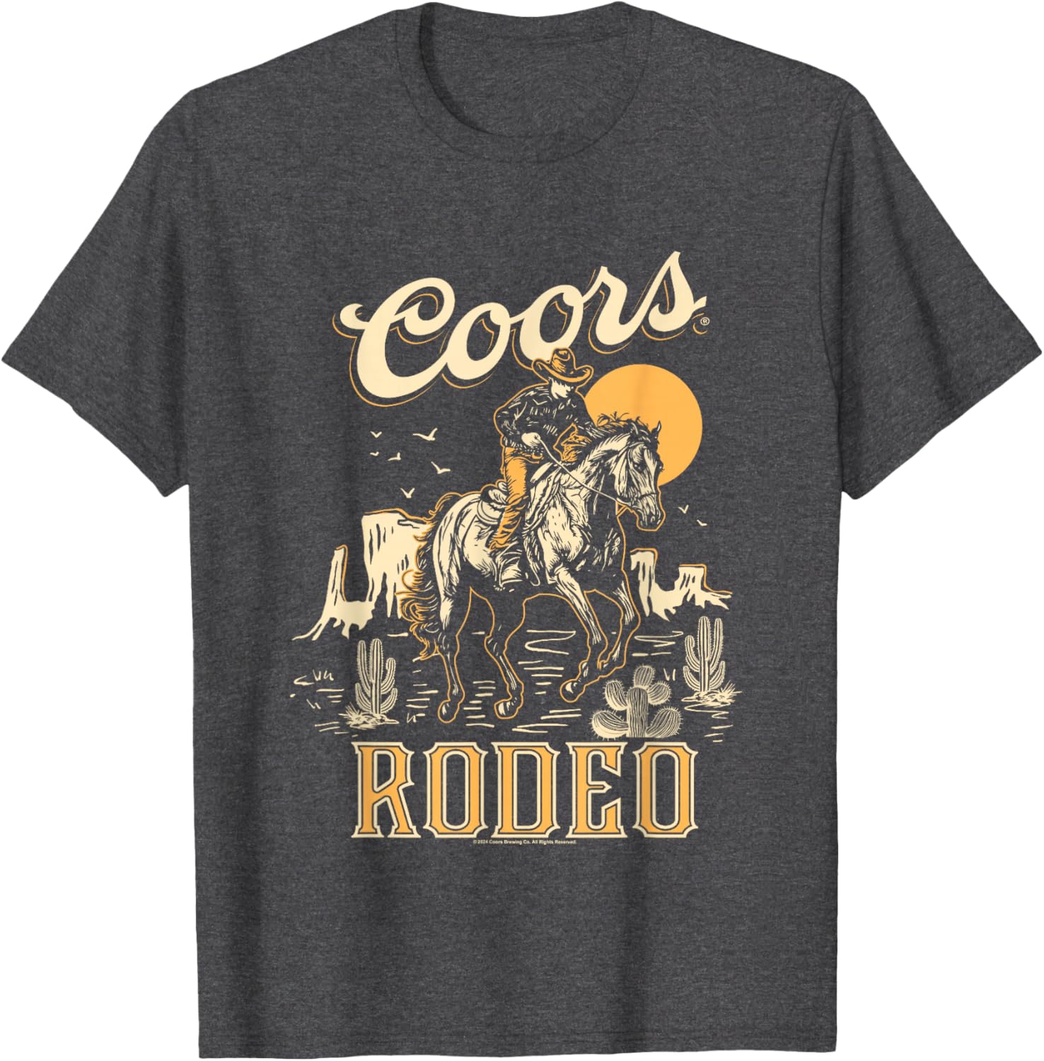 Coors Brewing Company Rodeo Vintage Big Chest Poster T-Shirt for Fans - 6