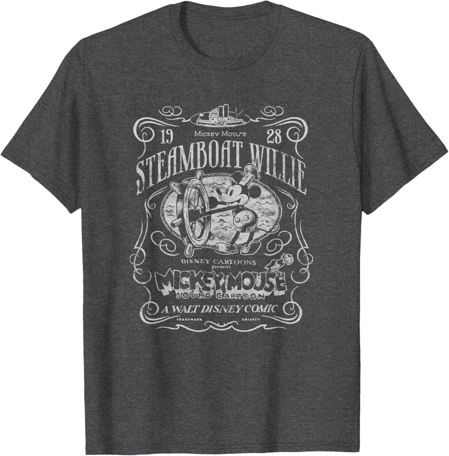 Disney 100 Mickey Mouse Steamboat Willie Tribute T-Shirt for Fans - 21