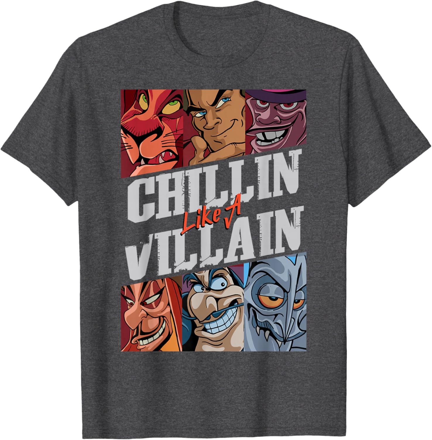 Disney Villains Chillin Like A Villain Group Portrait T-Shirt for Fans - 5