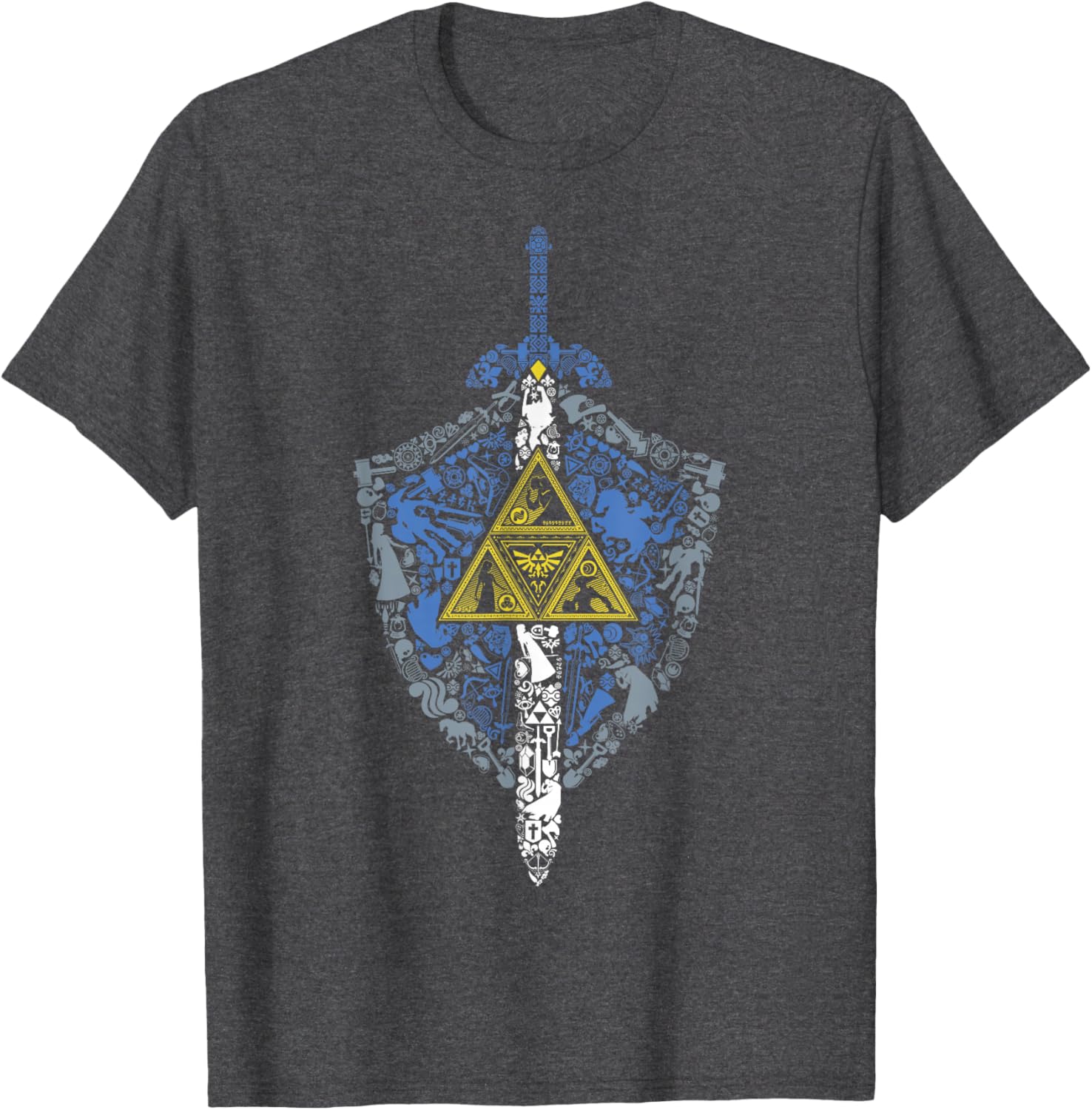 Nintendo Zelda Hylian Shield Icon Graphic T-Shirt for Fans and Gamers - 8