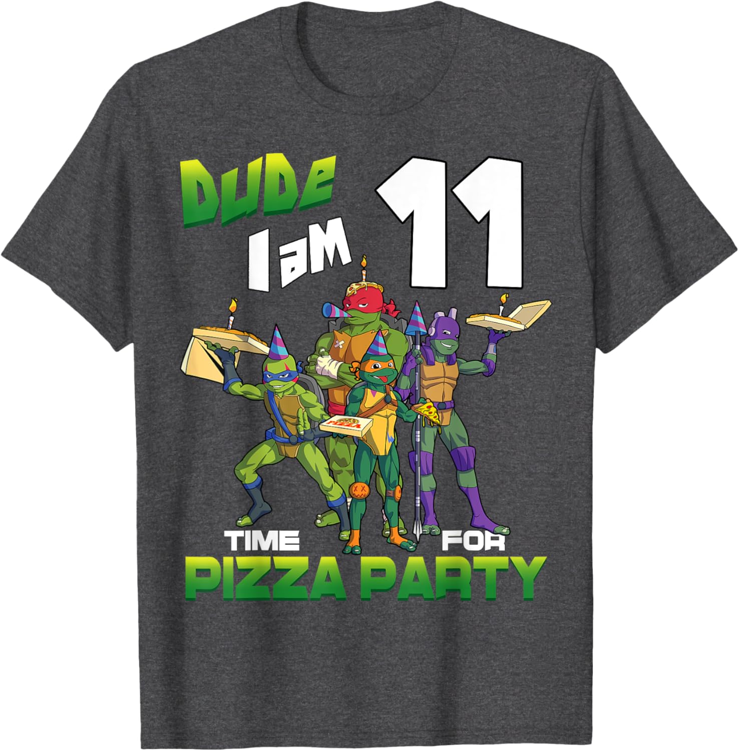 Mademark Teenage Mutant Ninja Turtles Pizza Birthday T-Shirt for Ages 11 - 9