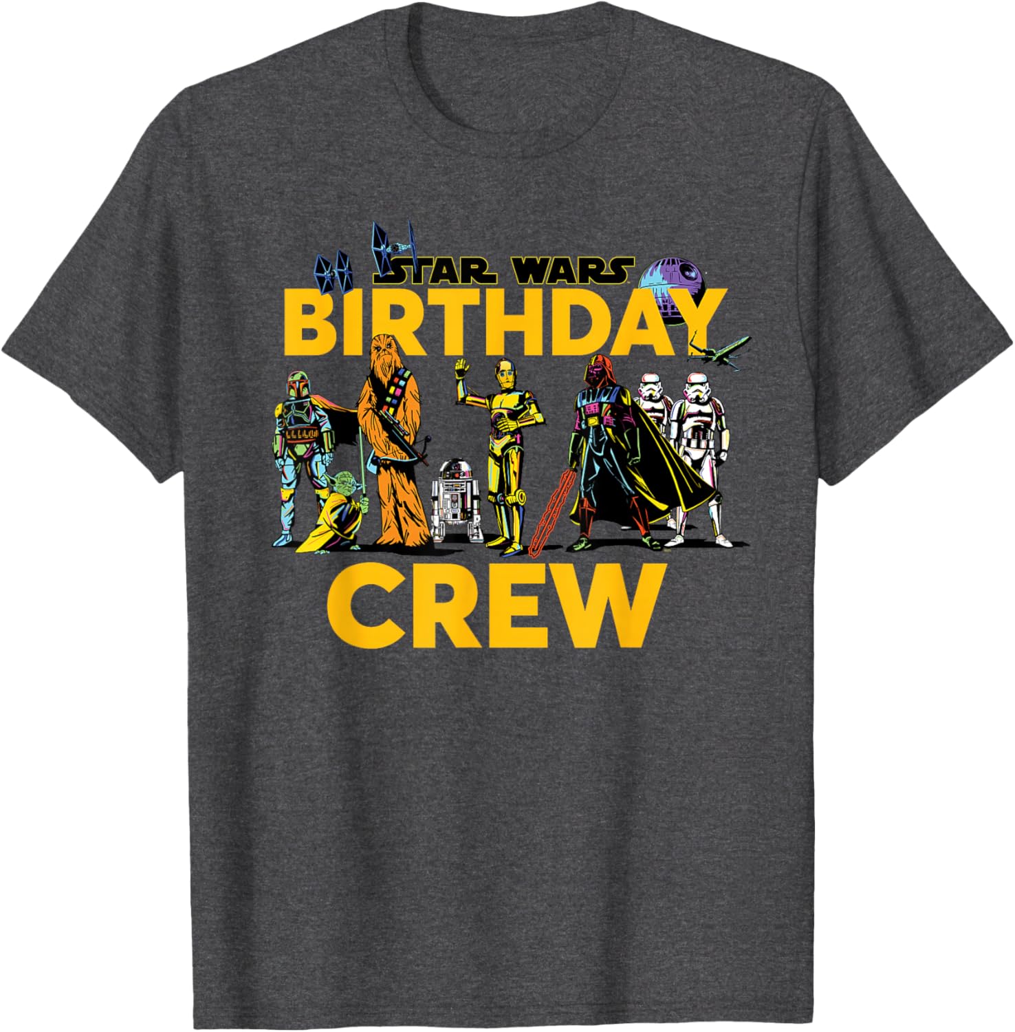 Star Wars Birthday Crew Matching T-Shirt for Classic Characters Fans - 9